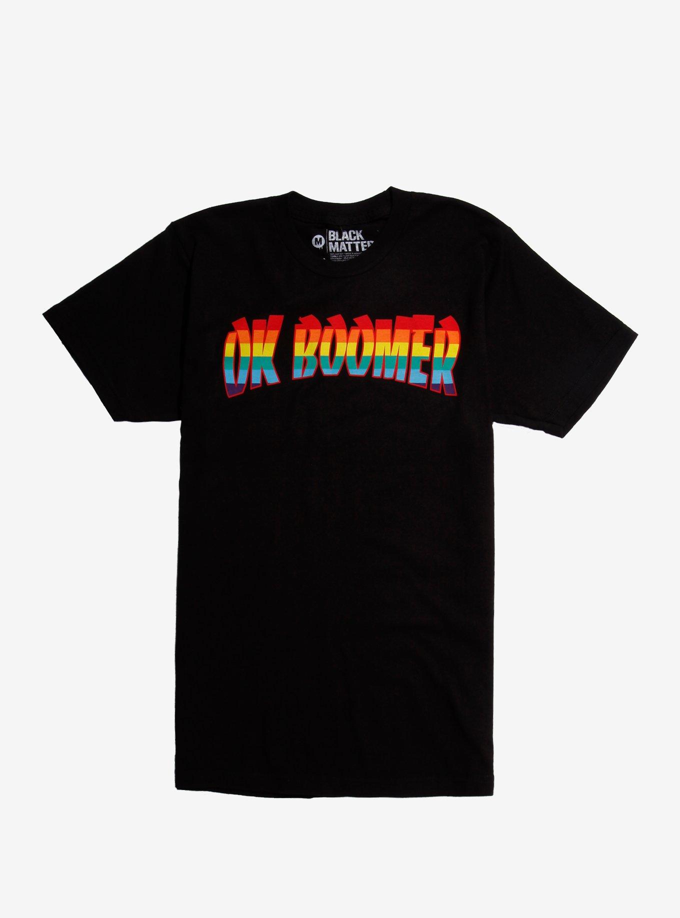 OK Boomer Rainbow T-Shirt, BLACK, hi-res