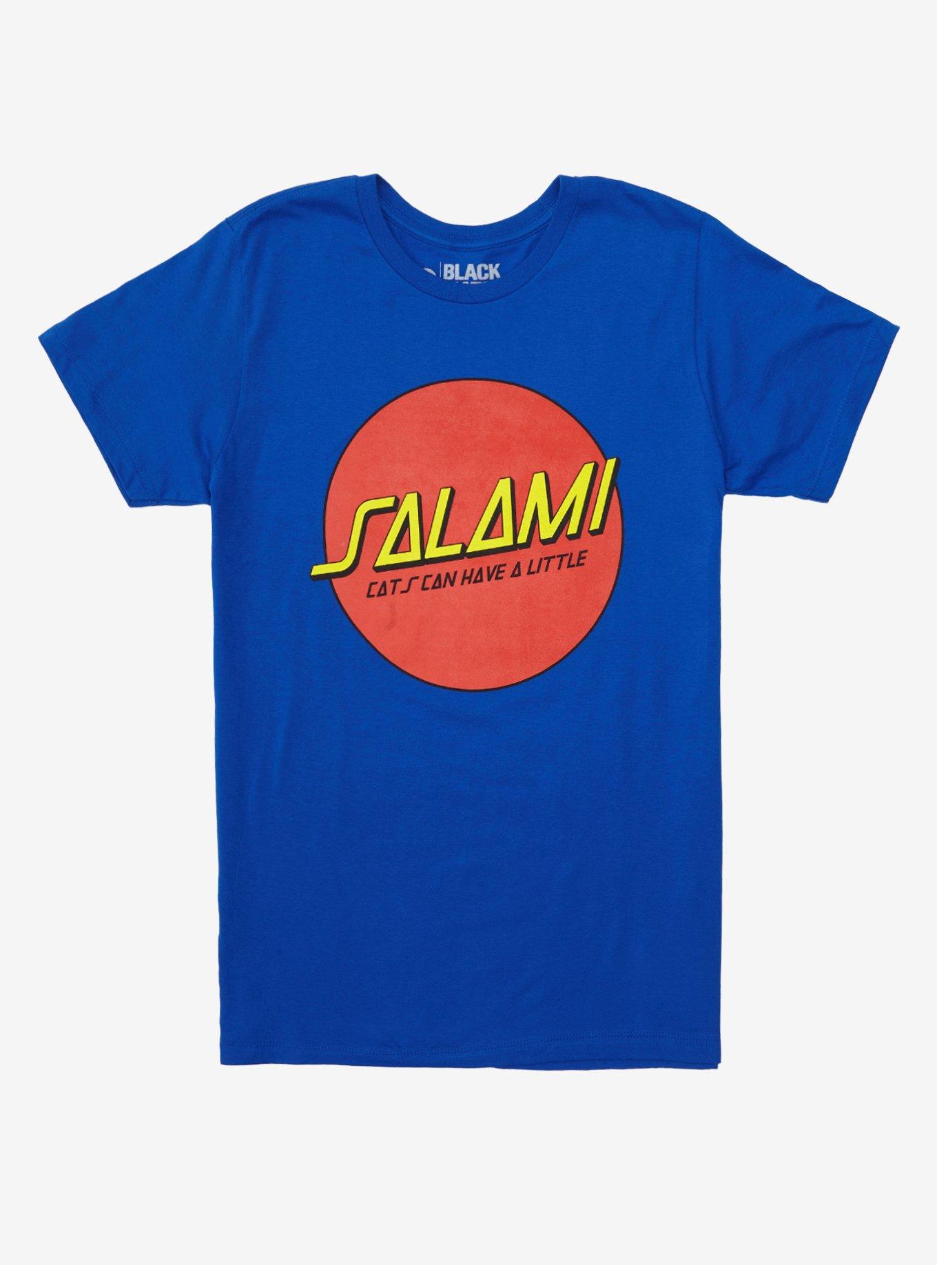 Cats Can Have A Little Salami T-Shirt, BLUE, hi-res