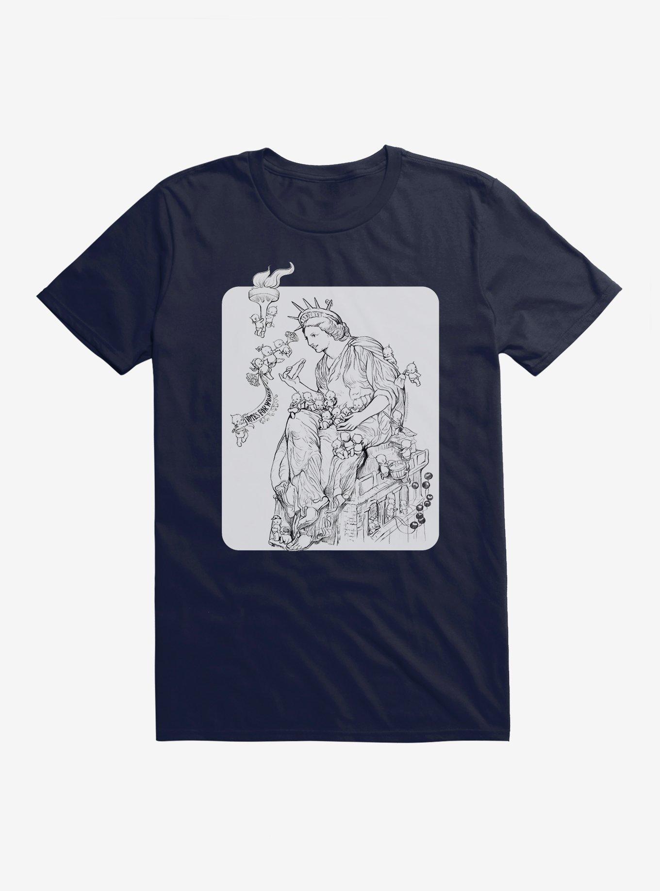 Kewpie Lady Liberty T-Shirt, NAVY, hi-res