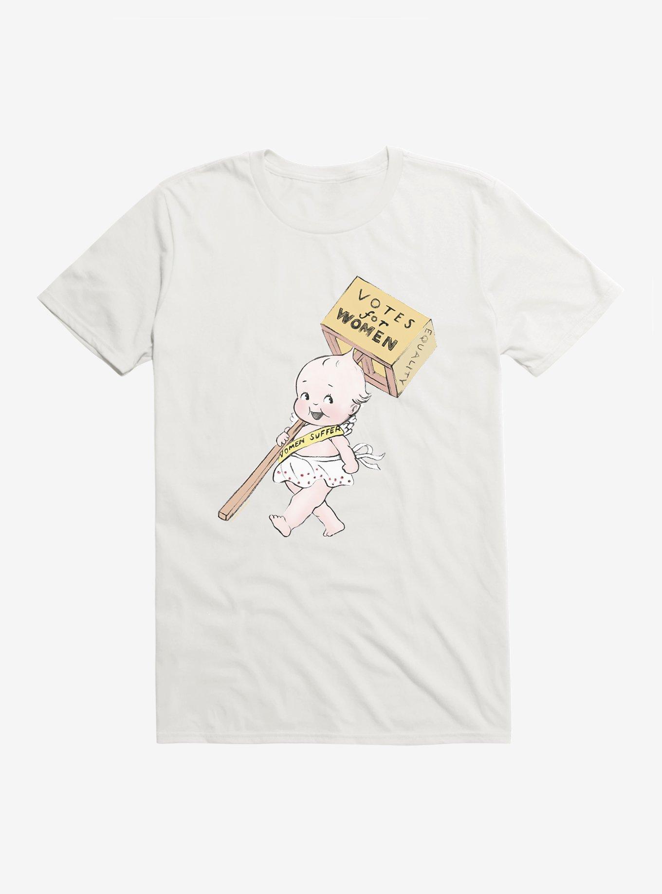 Kewpie Suffragette Movement T-Shirt, WHITE, hi-res