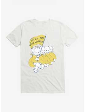 Kewpie Votes For Our Mother Banner T-Shirt, WHITE, hi-res