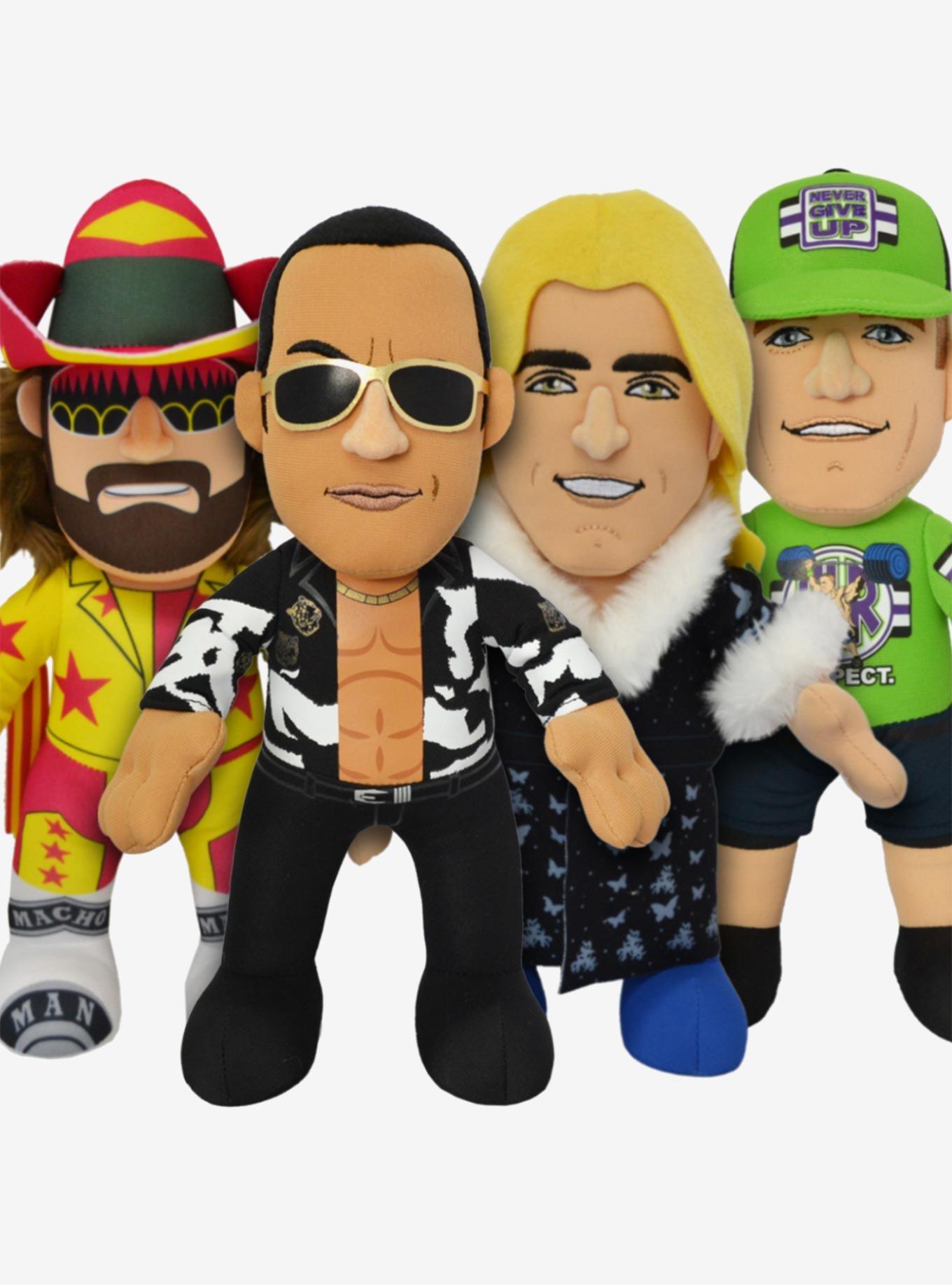 WWE Legends Bundle John Cena The Rock Macho Man And Rick Flair Plush Figures, , hi-res
