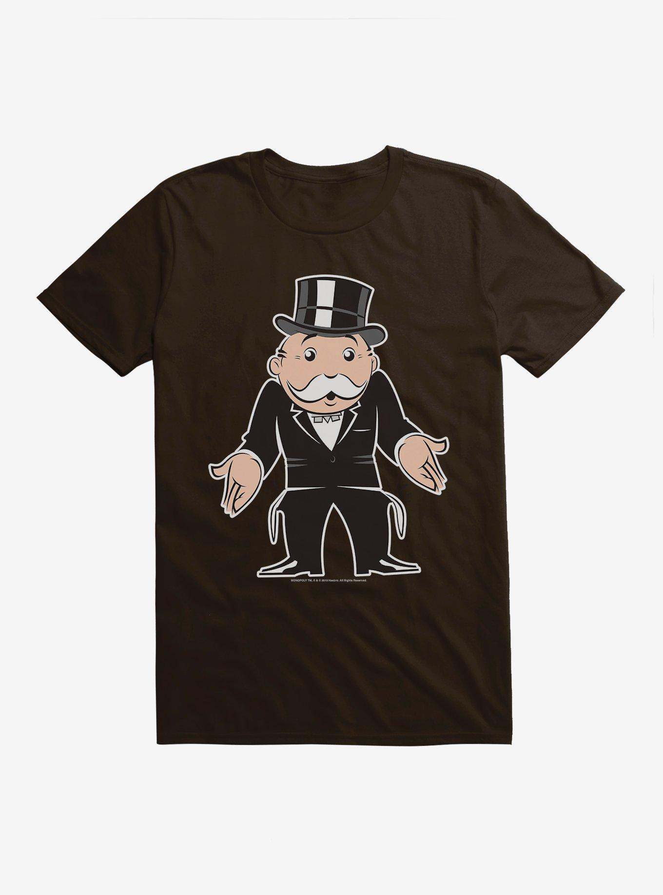 Monopoly Mr. Monopoly Empty Pockets T-Shirt, DARK CHOCOLATE, hi-res