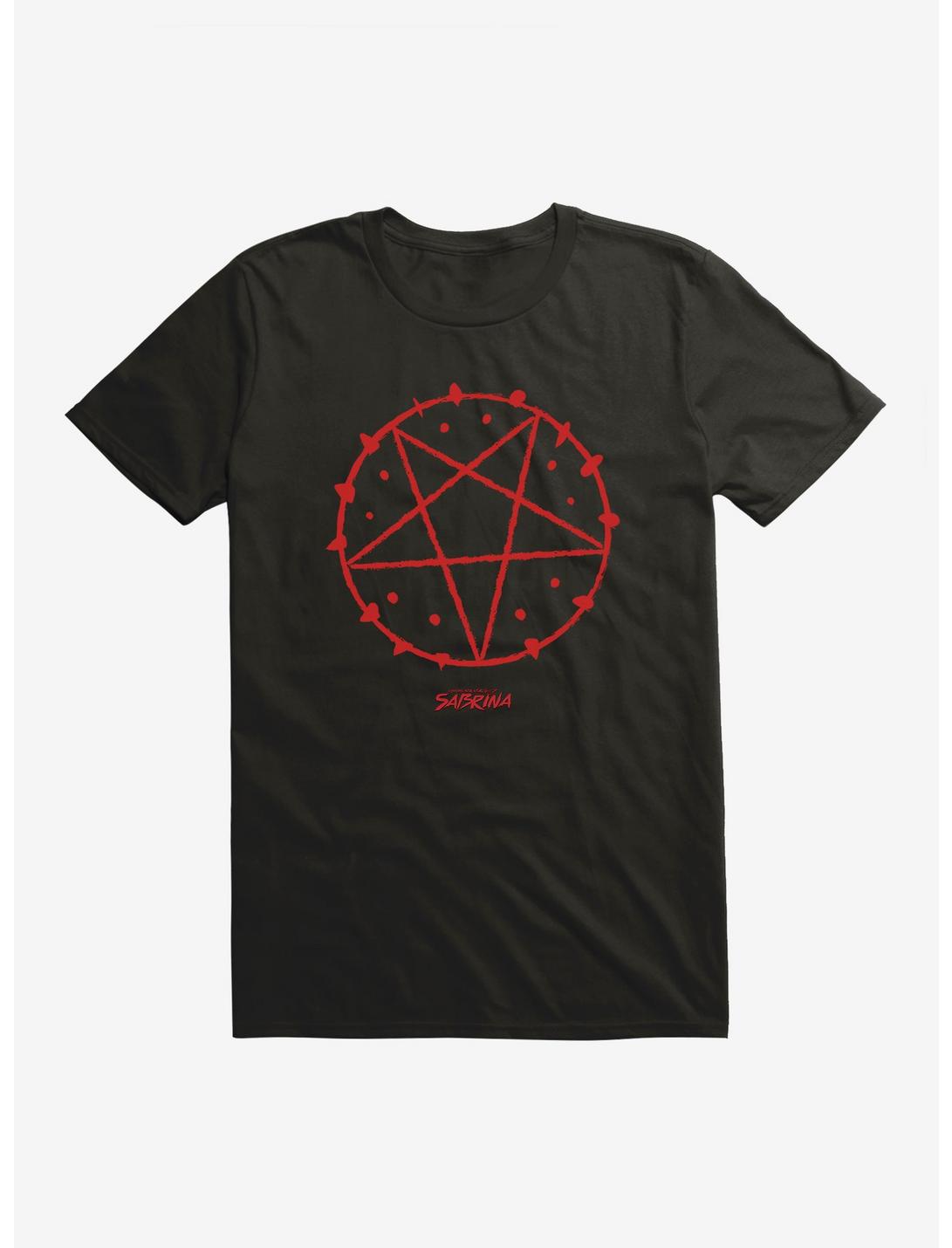 Chilling Adventures Of Sabrina Red Pentagram T-Shirt, BLACK, hi-res