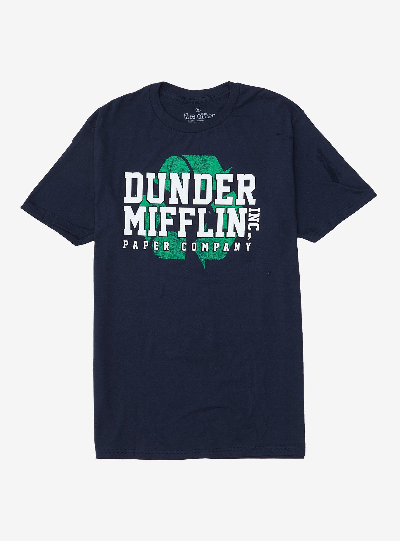 The Office Dunder Mifflin Recycle Logo T-Shirt, NAVY, hi-res
