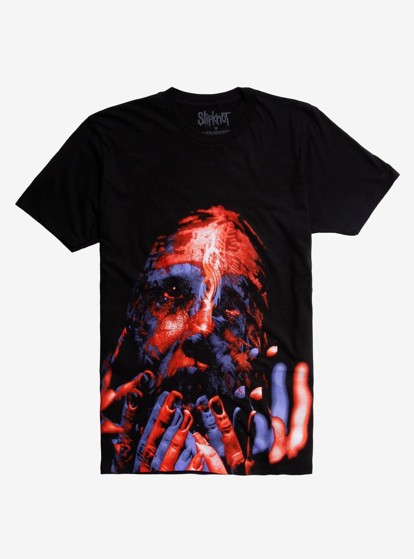 Slipknot Red Face T-Shirt Hot Topic Exclusive, BLACK, hi-res