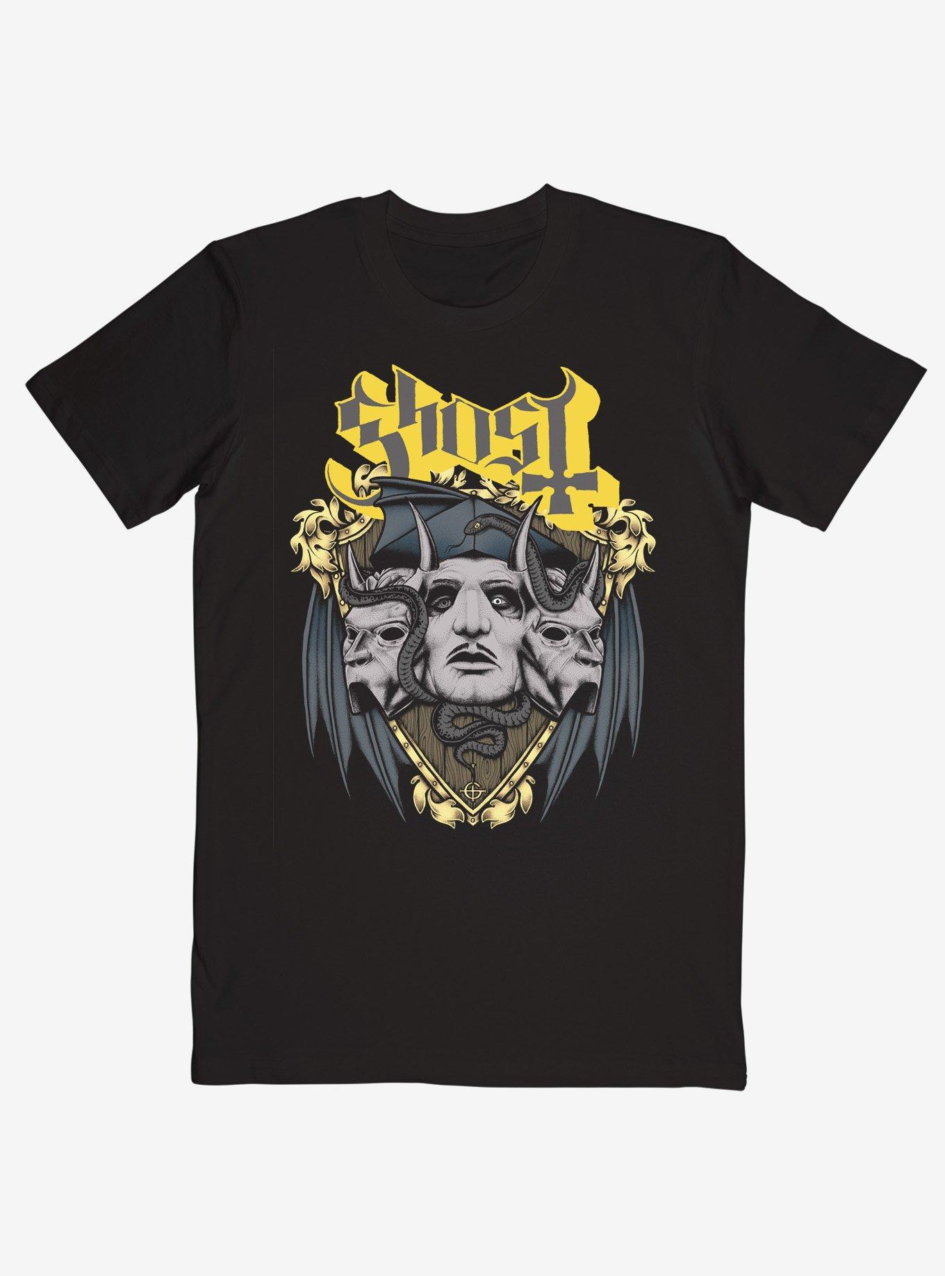 Ghost Unholy Crest T-Shirt Hot Topic Exclusive, BLACK, hi-res