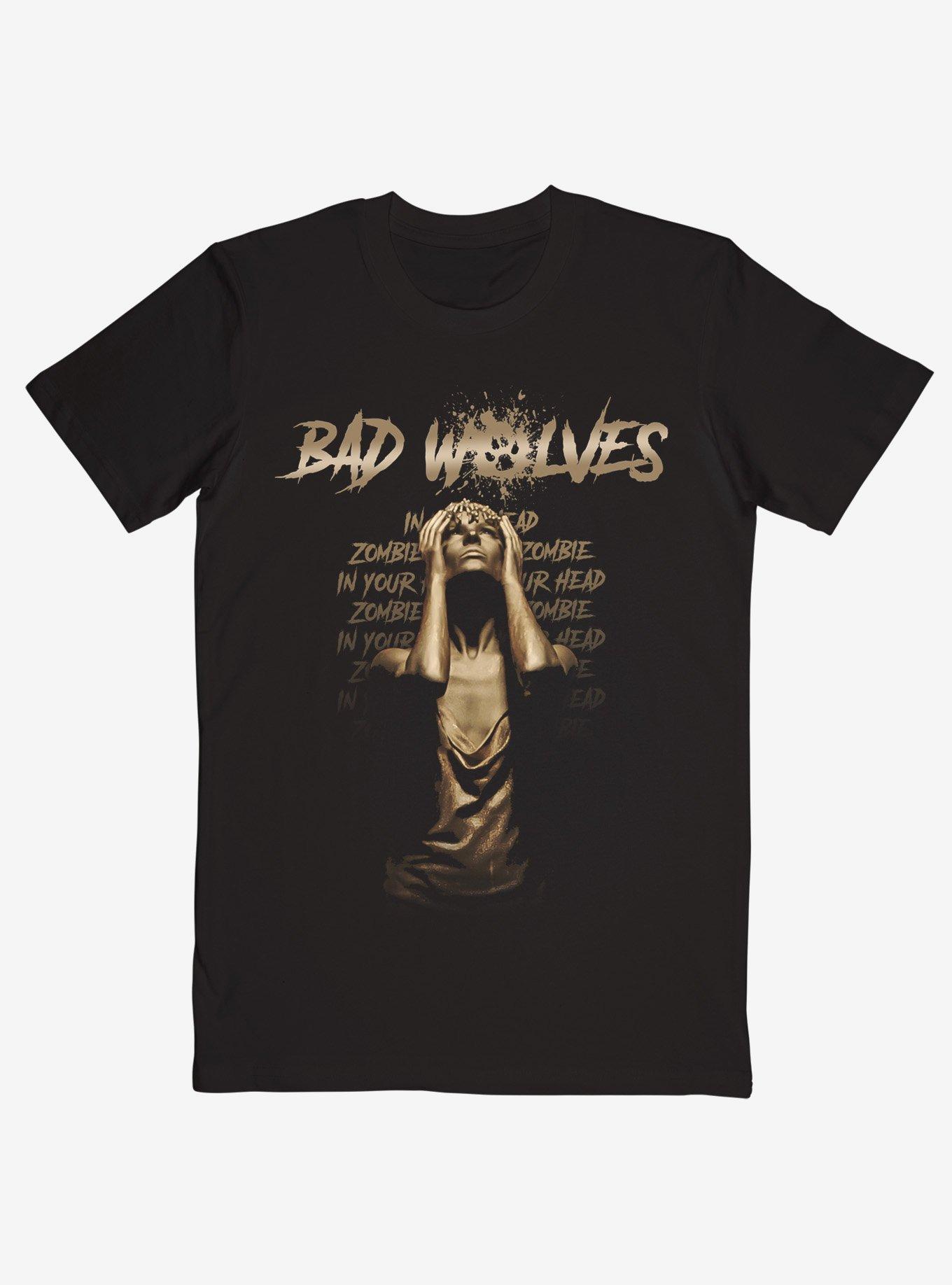 Bad Wolves Zombie Gold Girl T-Shirt, BLACK, hi-res