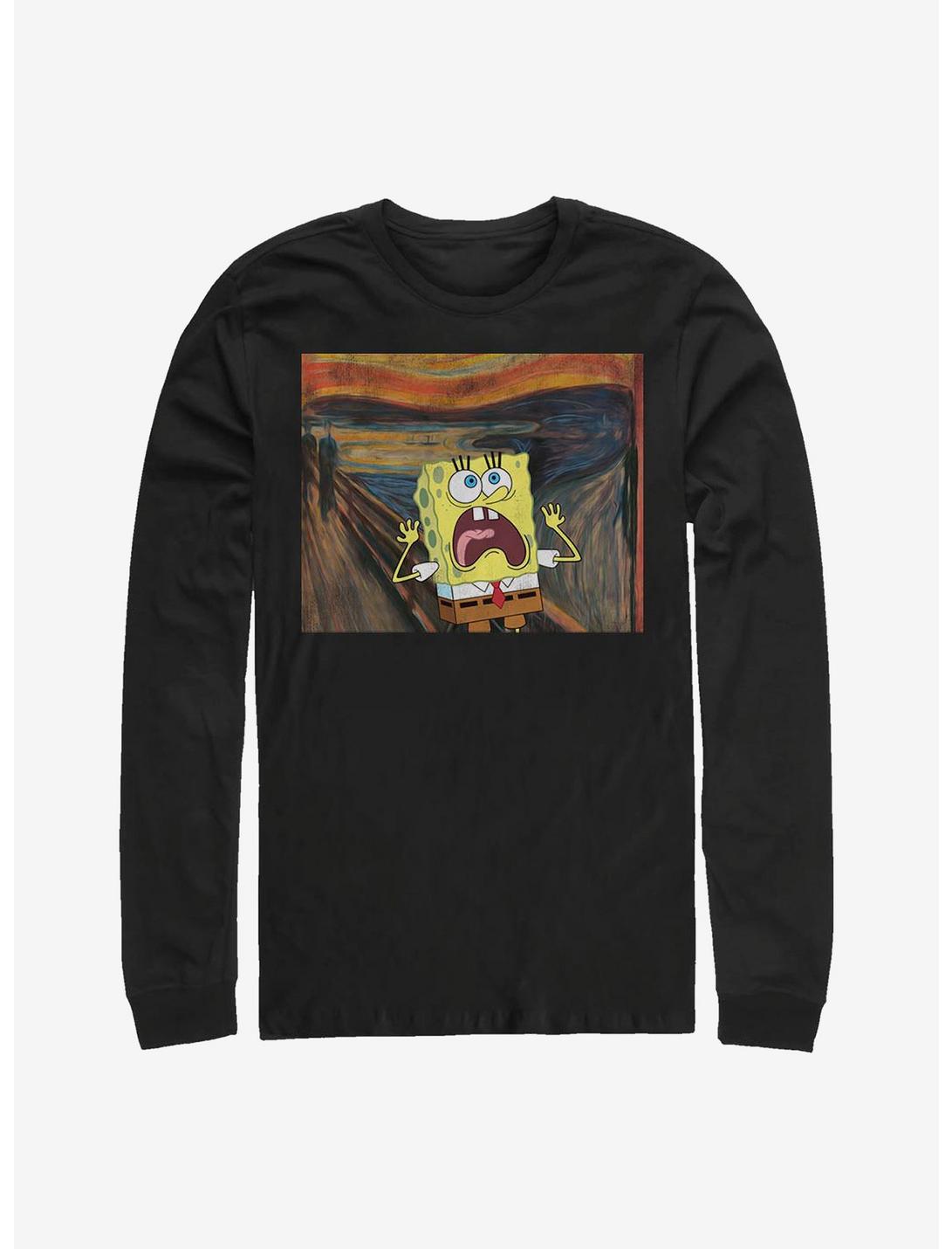 Spongebob Squarepants Spongebob Scream Long-Sleeve T-Shirt, BLACK, hi-res