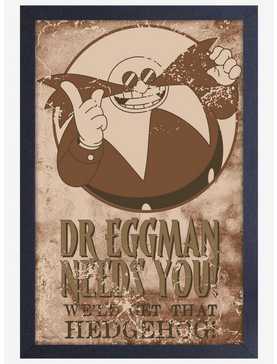 Sonic The Hedgehog Eggman Needs You Steampunk Framed Poster, , hi-res