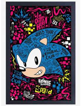 Sonic The Hedgehog Emerald Club World Tour Framed Poster, , hi-res