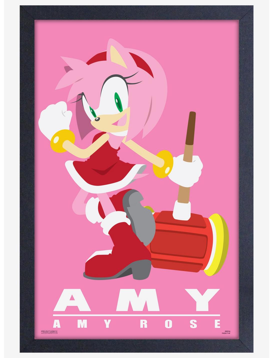 Sonic The Hedgehog Modern Character Amy Framed Poster, , hi-res