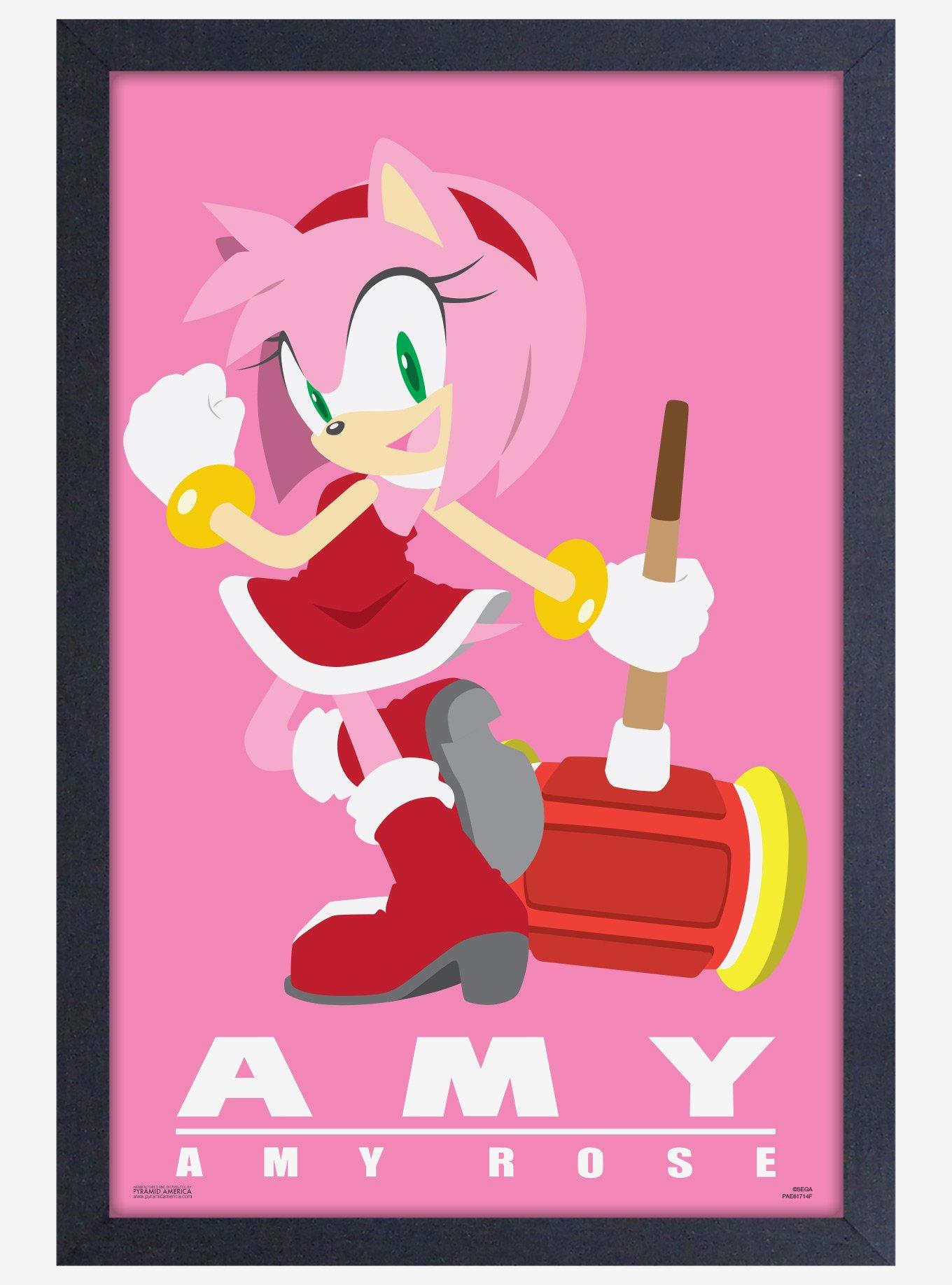 Sonic The Hedgehog Modern Character Amy Framed Poster, , hi-res