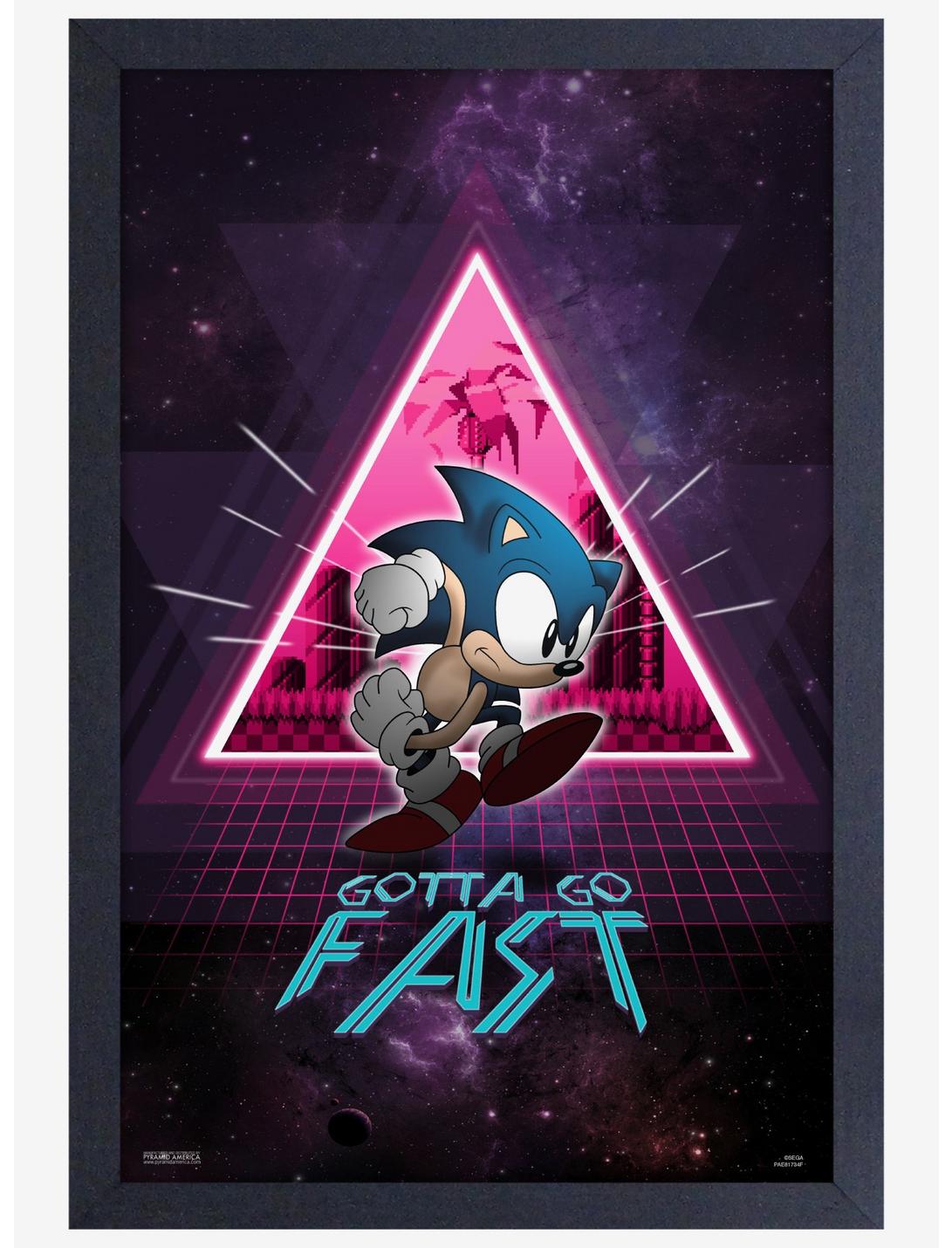 Sonic The Hedgehog Gotta Go Fast Framed Poster, , hi-res