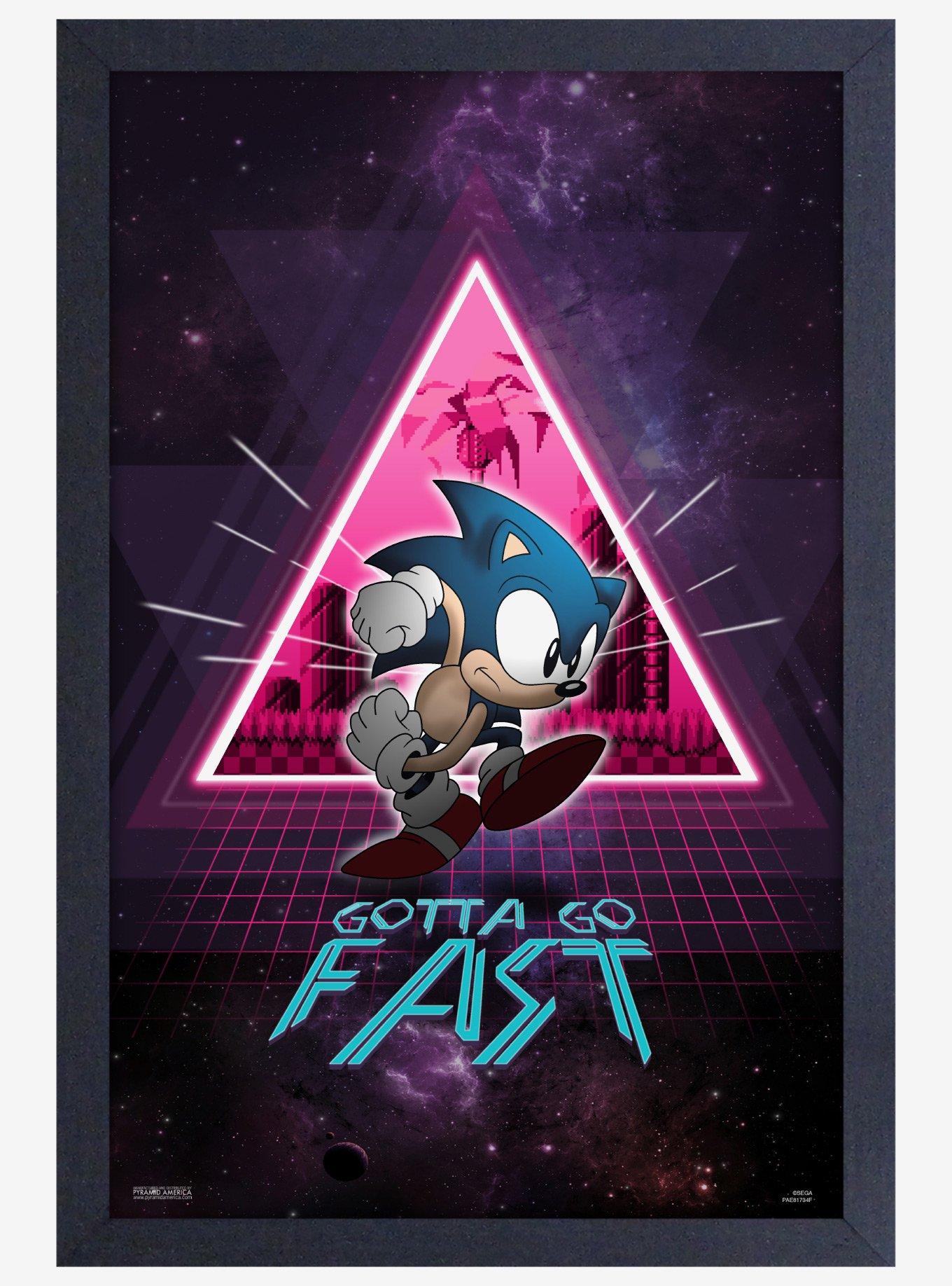 Sonic The Hedgehog Gotta Go Fast Framed Poster, , hi-res