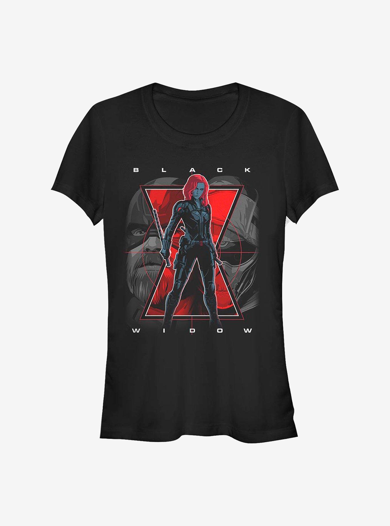 Marvel Black Widow Big Three Girls T-Shirt, BLACK, hi-res