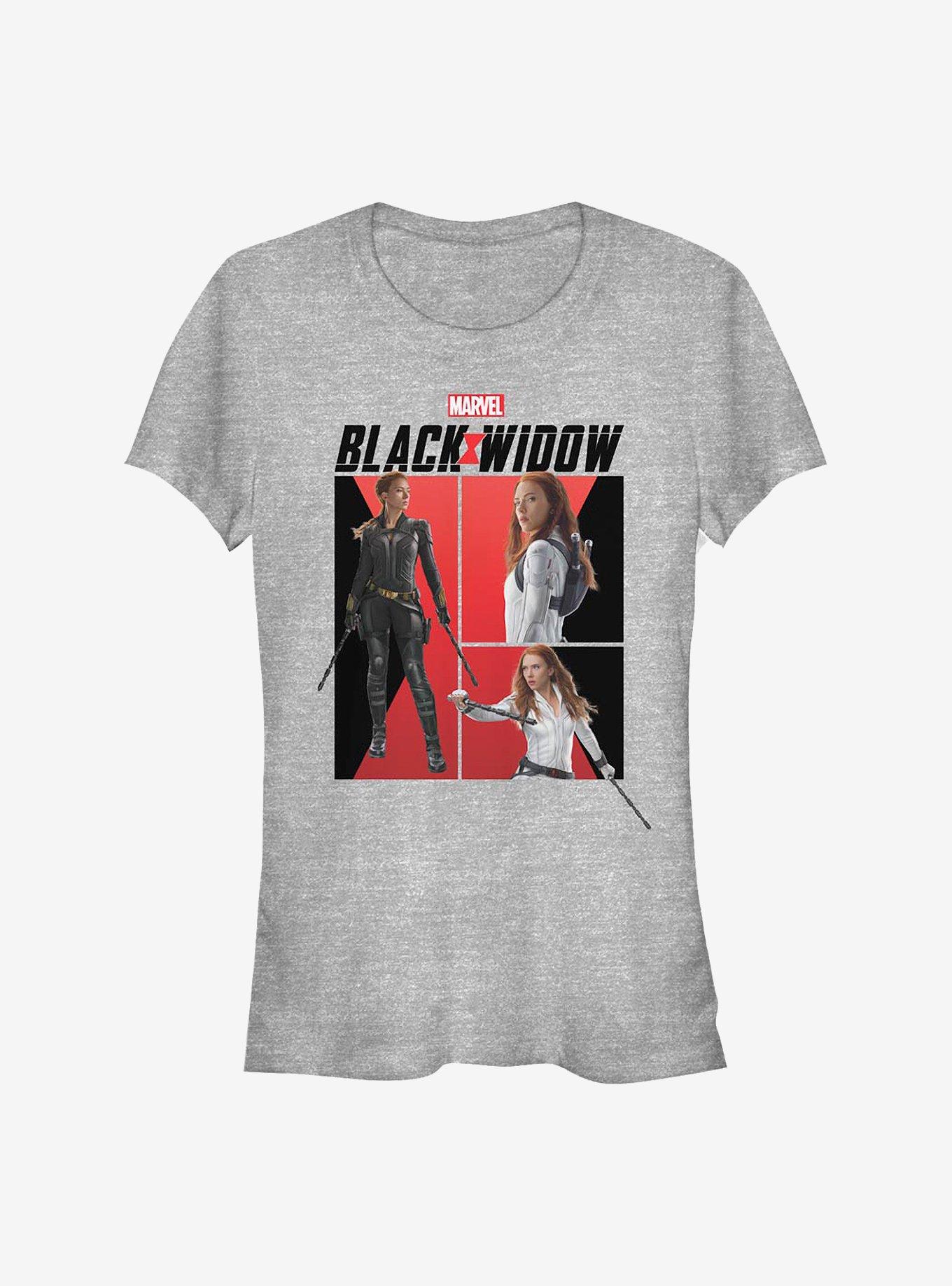 Marvel Black Widow Girls T-Shirt Widow Comic Girls T-Shirt, ATH HTR, hi-res