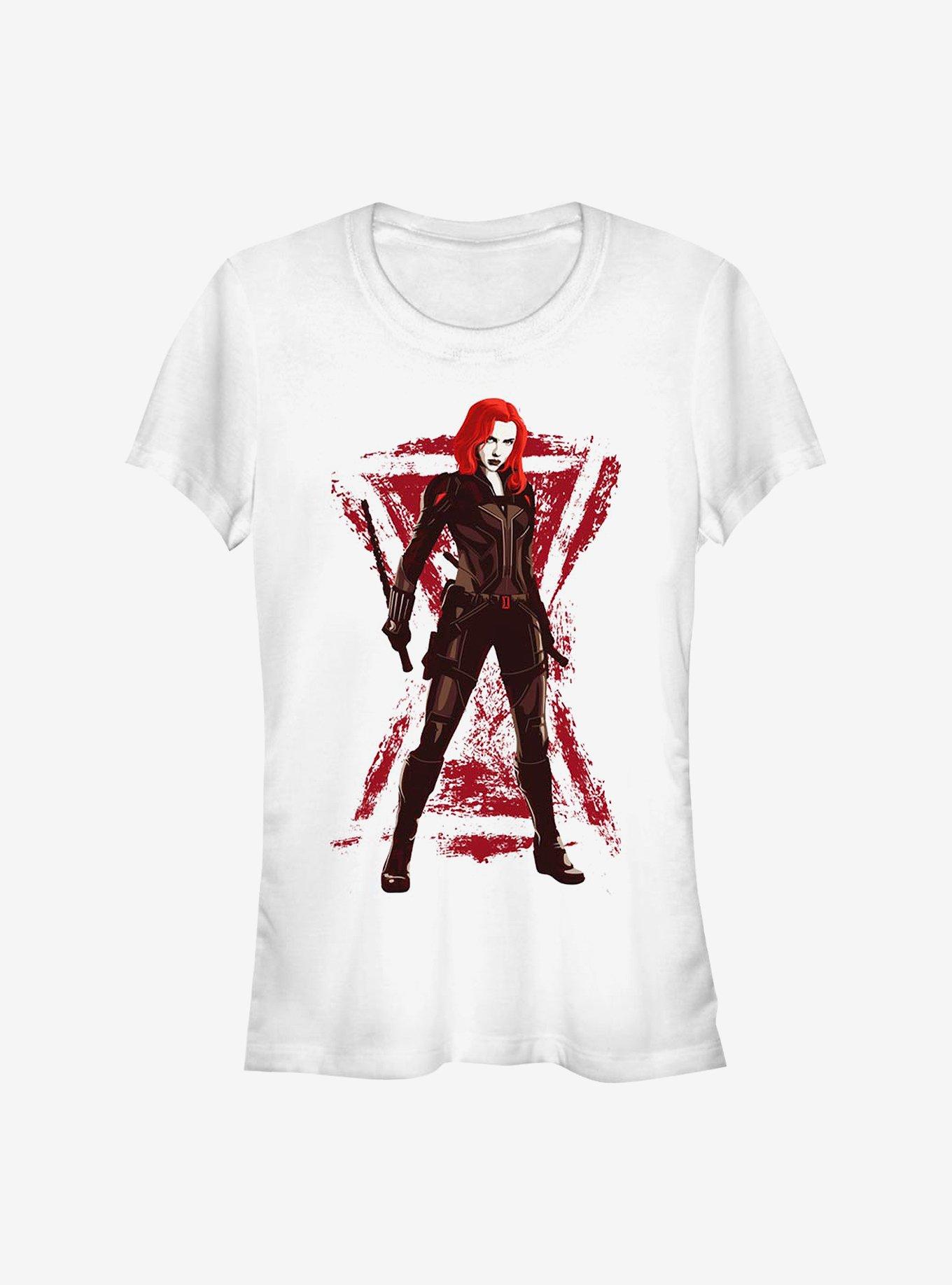 Marvel Black Widow Girls T-Shirt Widow Standing Girls T-Shirt, WHITE, hi-res