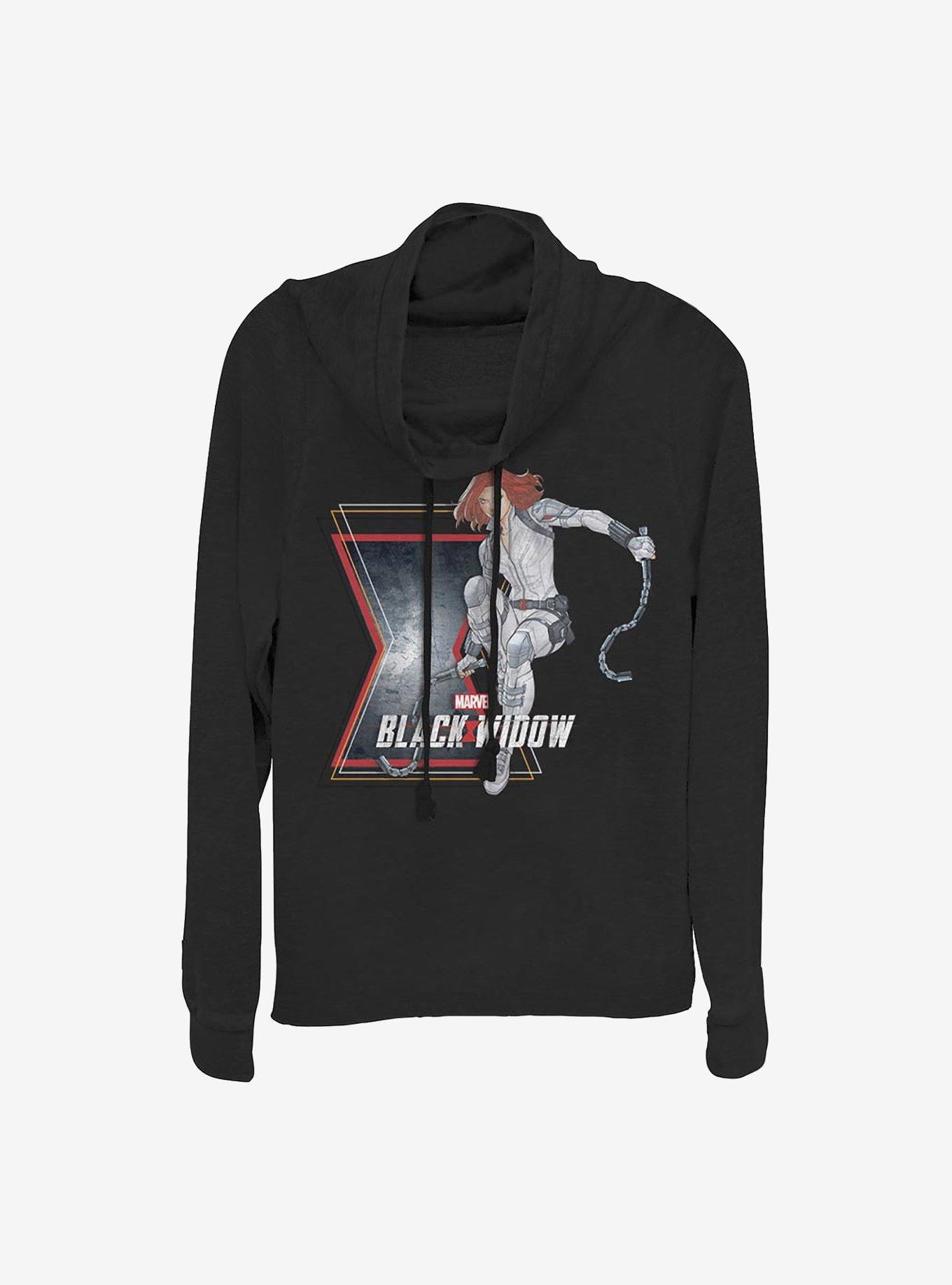 Marvel Black Widow Widow Stun Cowlneck Long-Sleeve Girls Top, , hi-res