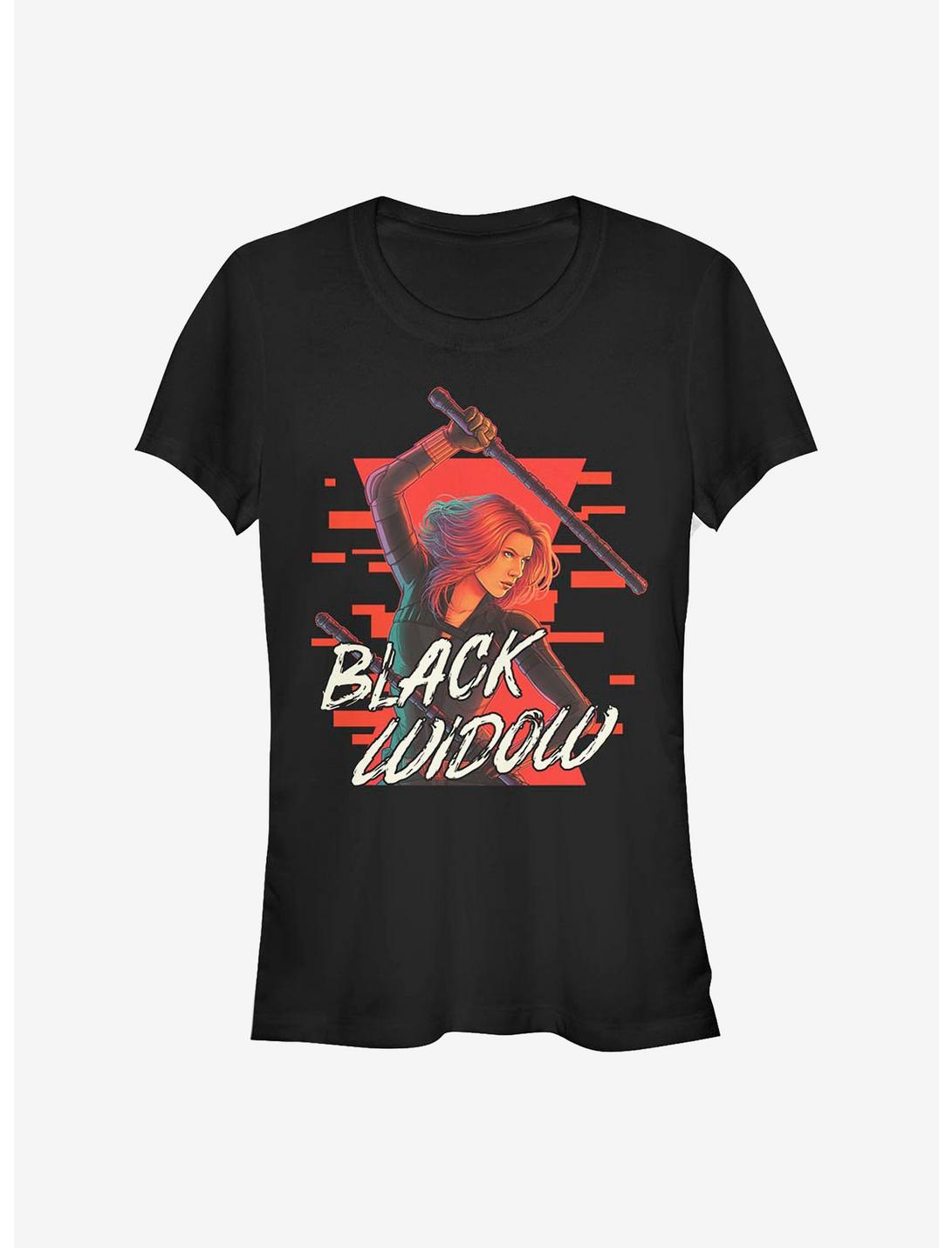 Marvel Black Widow Graphic Black Widow Girls T-Shirt, BLACK, hi-res