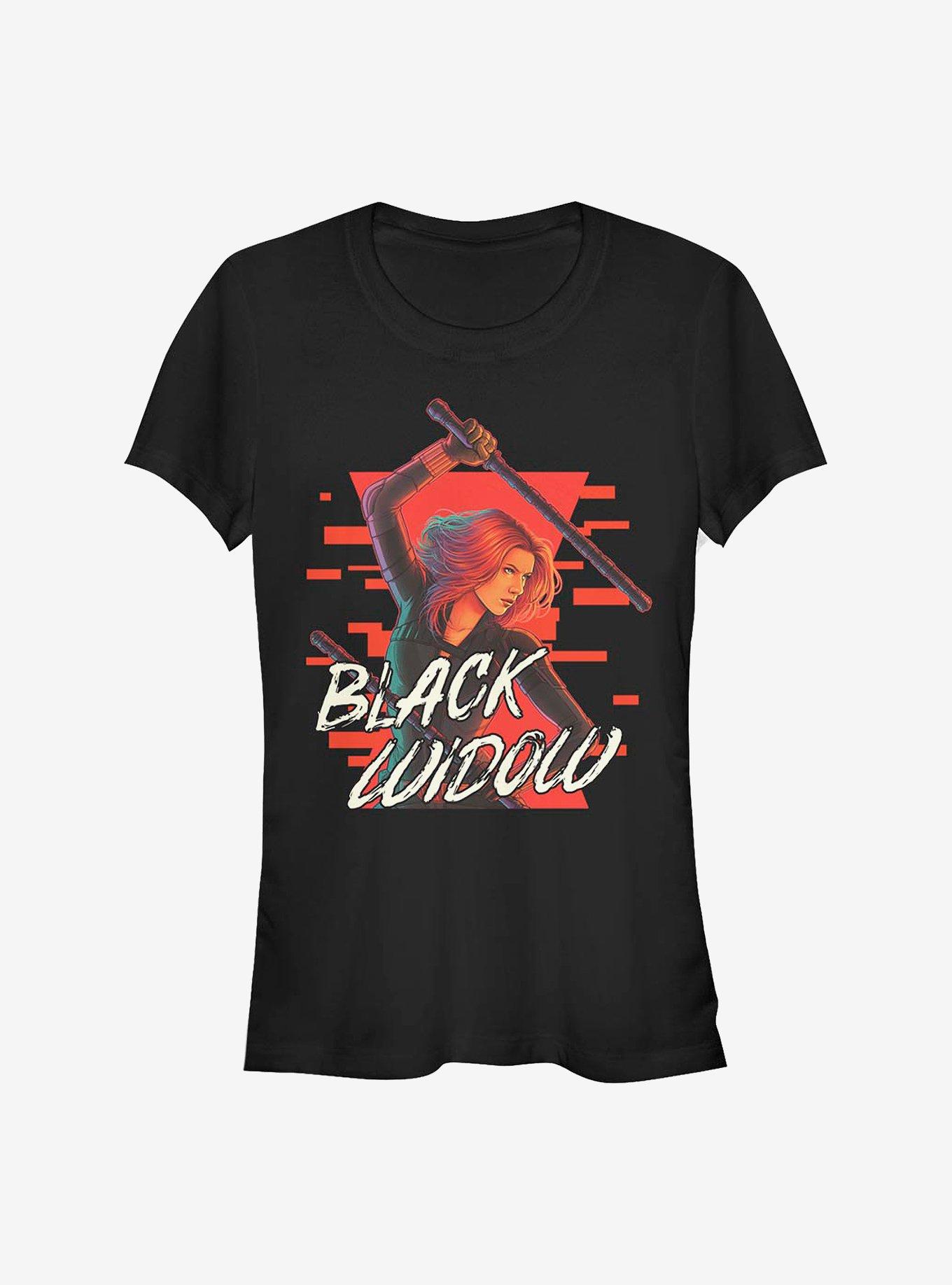 Marvel Black Widow Graphic Black Widow Girls T-Shirt, BLACK, hi-res