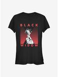 Marvel Black Widow Halftone Black Widow Girls T-Shirt, BLACK, hi-res