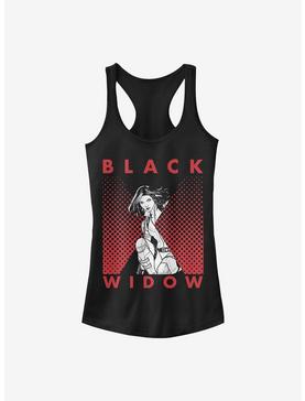 Marvel Black Widow Halftone Black Widow Girls Tank, , hi-res