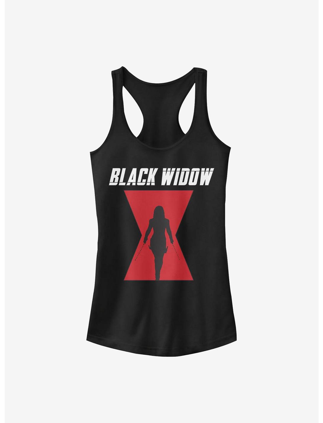 Marvel Black Widow Logo Girls Tank, BLACK, hi-res