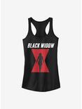 Marvel Black Widow Logo Girls Tank, BLACK, hi-res