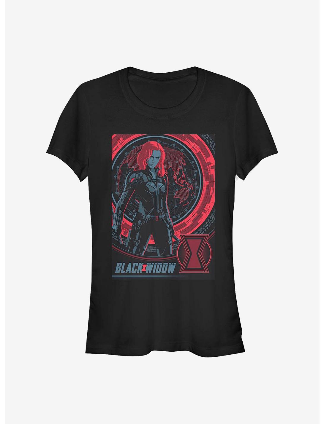Marvel Black Widow Widow Globe Girls T-Shirt, BLACK, hi-res