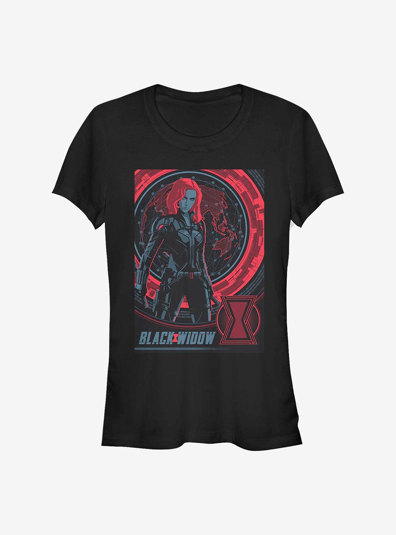 Marvel Black Widow Widow Globe Girls T-Shirt, BLACK, hi-res