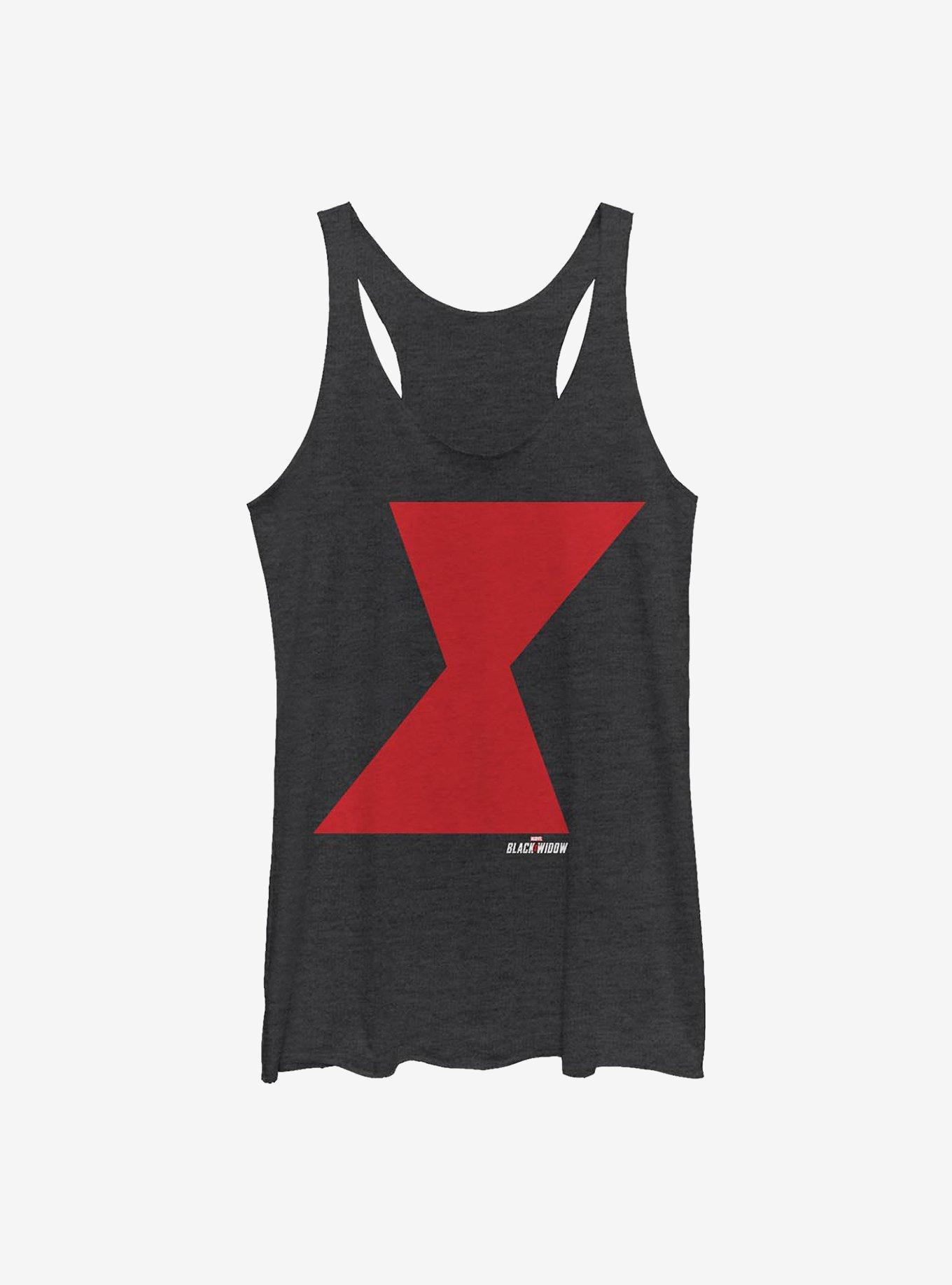 Marvel Black Widow Widow Icon Girls Tank, BLK HTR, hi-res