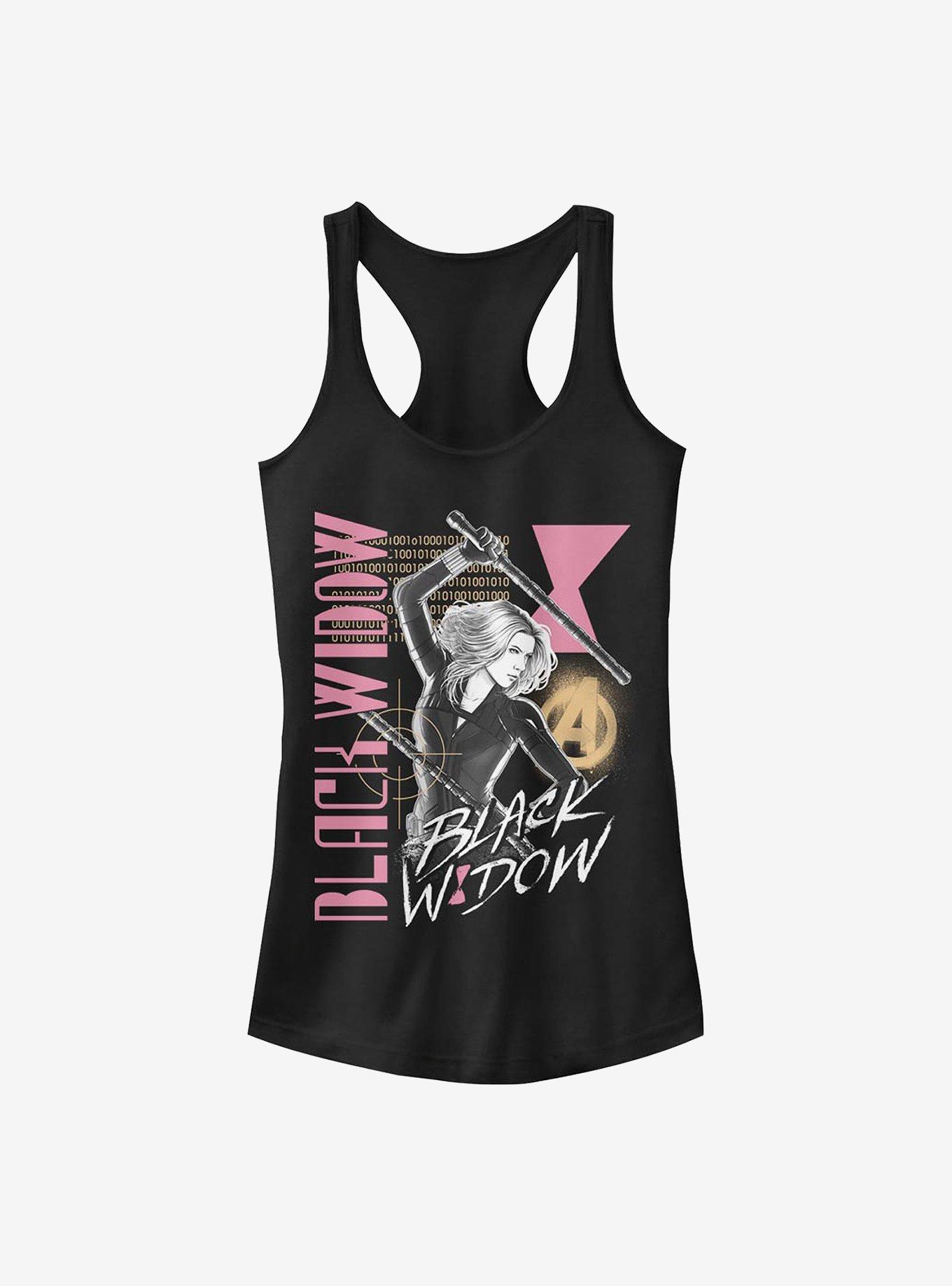 Marvel Black Widow Retro Girls Tank, BLACK, hi-res