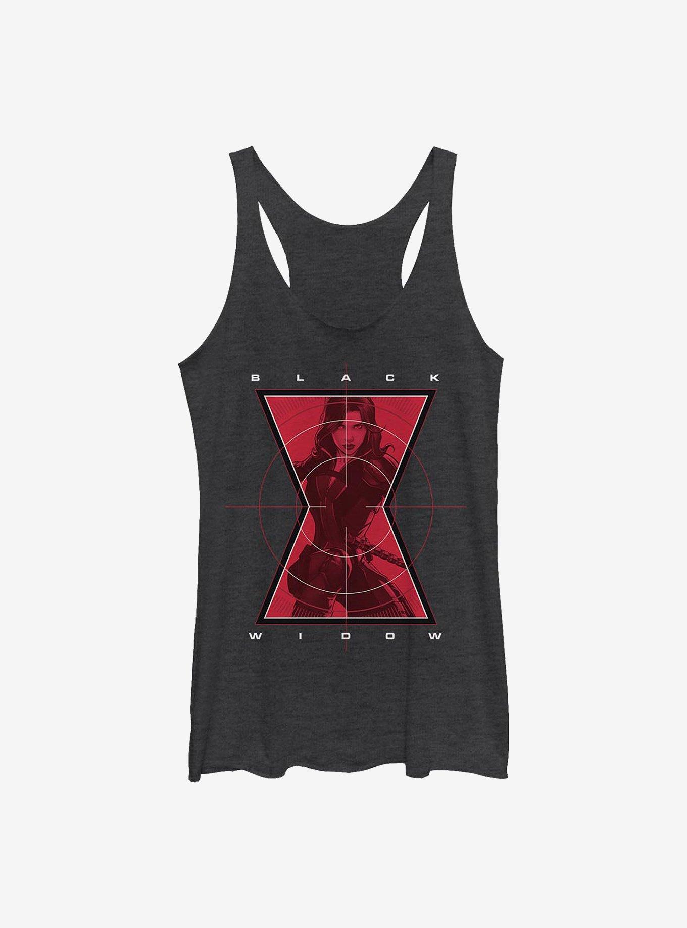 Marvel Black Widow Widow Target Girls Tank, BLK HTR, hi-res