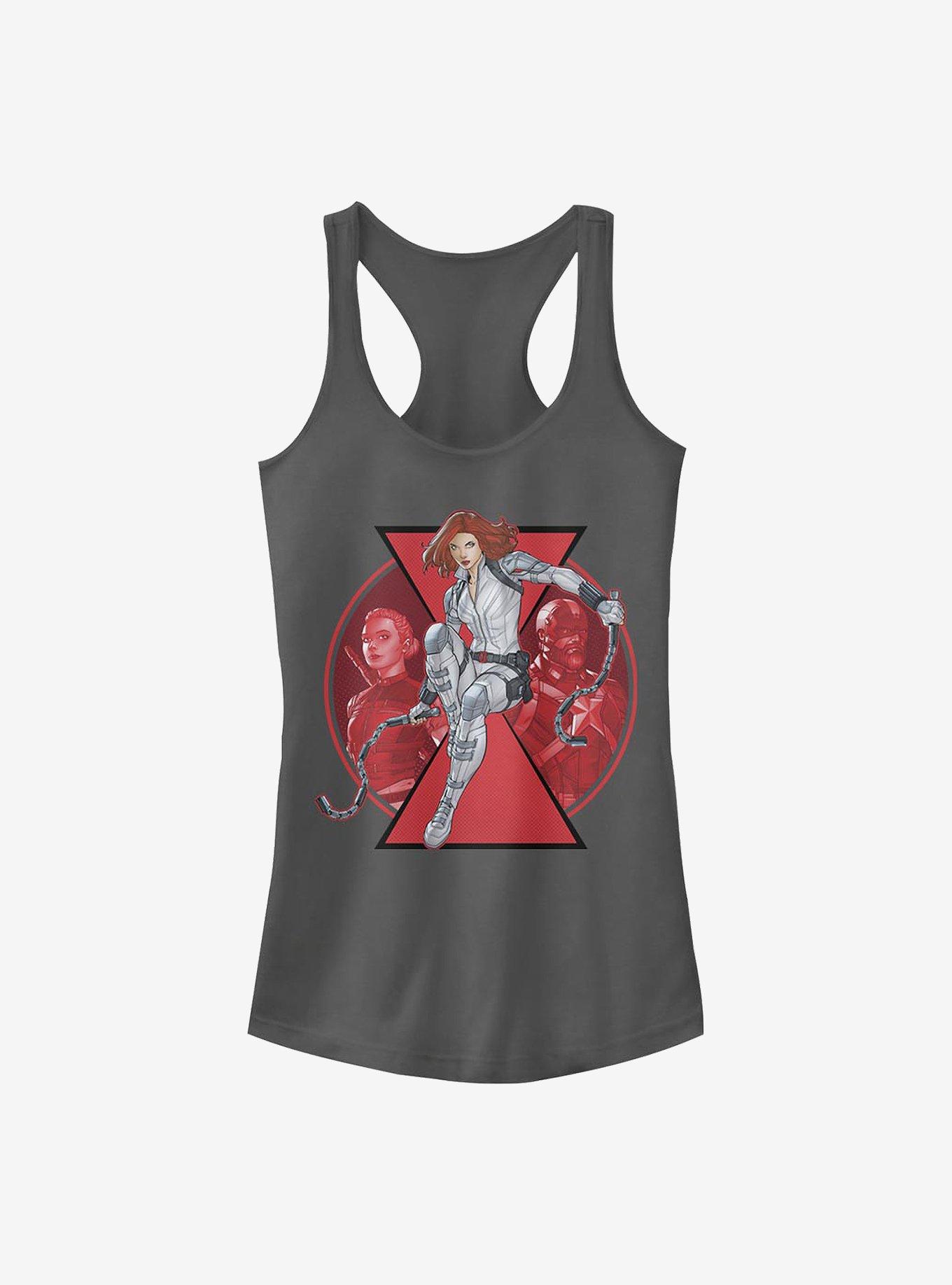 Marvel Black Widow Widow Team Girls Tank, CHARCOAL, hi-res