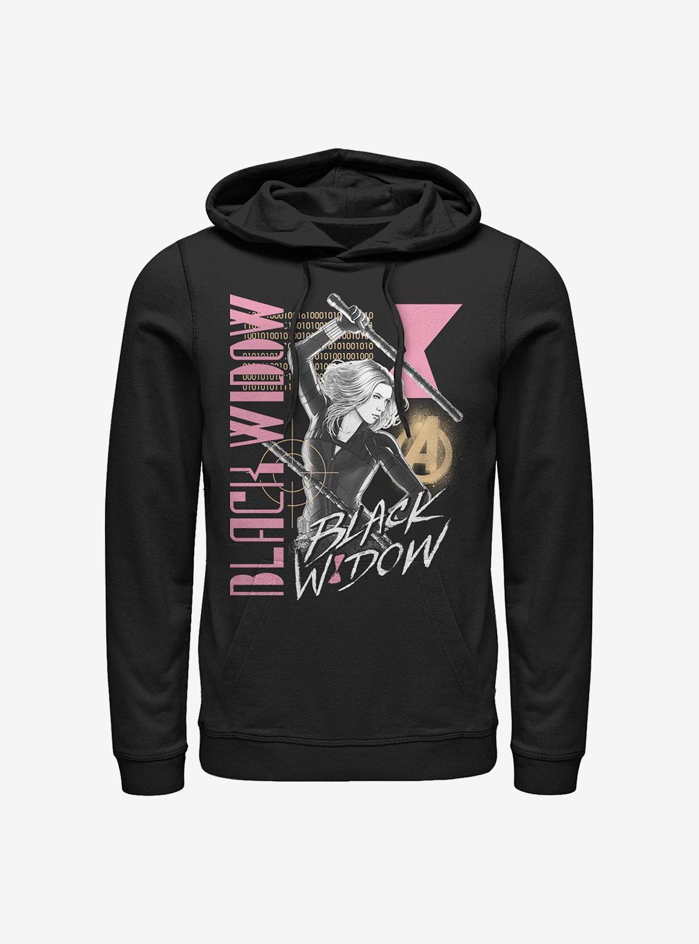 Marvel Black Widow Retro Hoodie, BLACK, hi-res