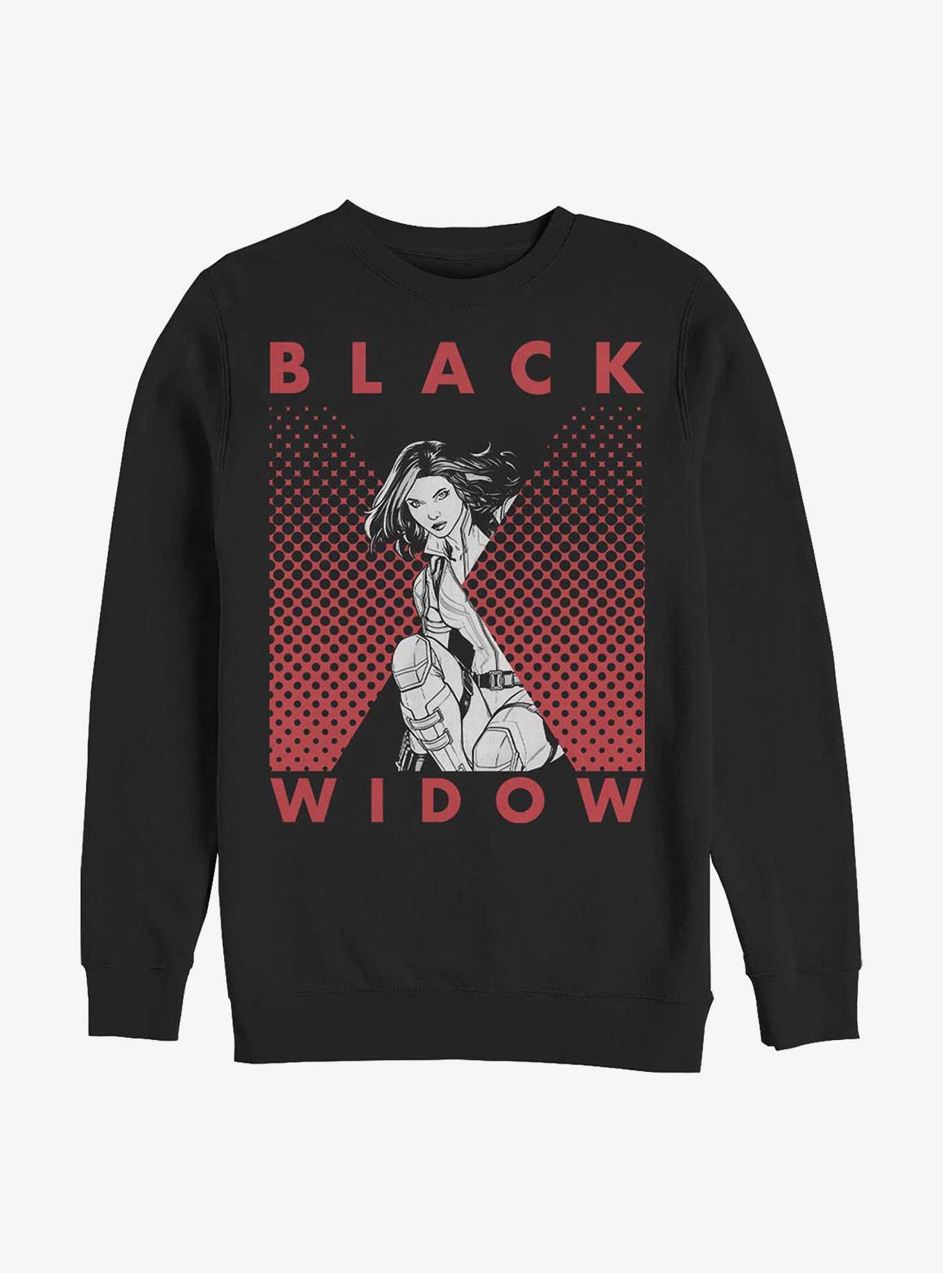 Marvel Black Widow Halftone Black Widow Crew Sweater, , hi-res