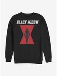 Marvel Black Widow Logo Crew Sweater, BLACK, hi-res