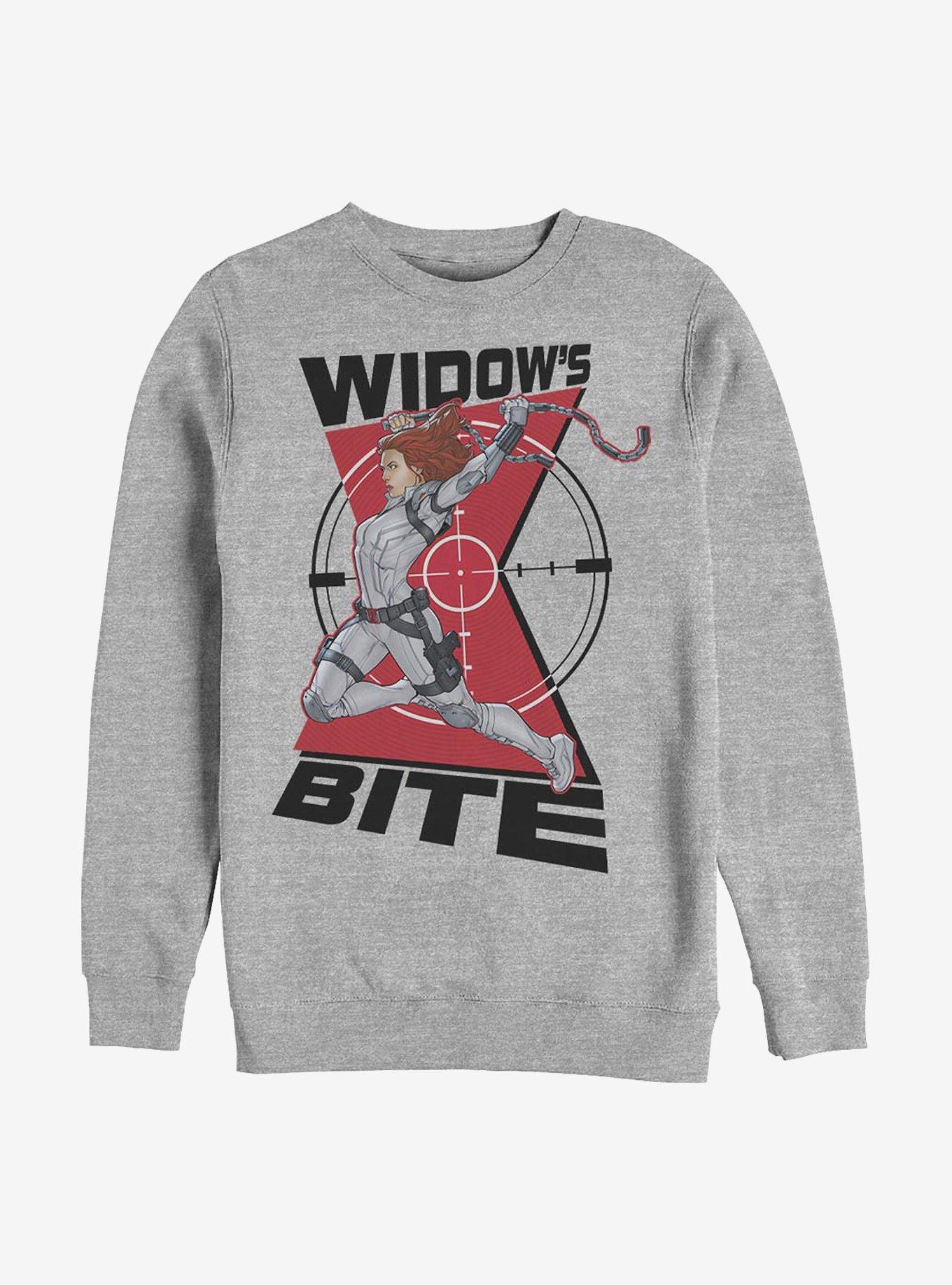 Marvel Black Widow Widow Bite Crew Sweatshirt, ATH HTR, hi-res