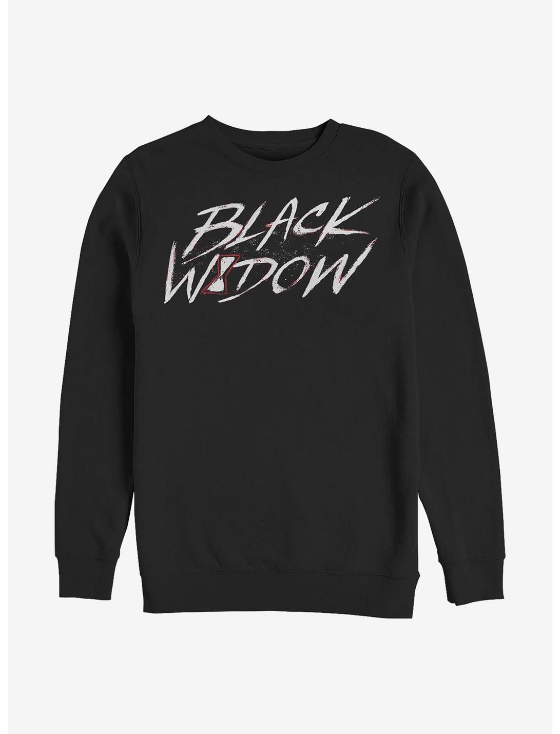 Marvel Black Widow Widow Paint Crew Sweatshirt, BLACK, hi-res