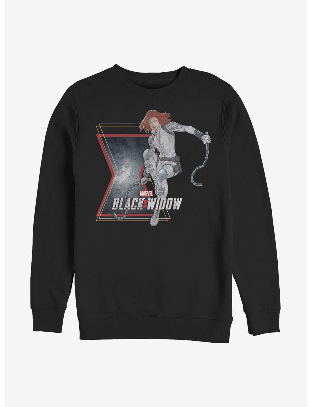 Marvel Black Widow Widow Stun Crew Sweatshirt, BLACK, hi-res