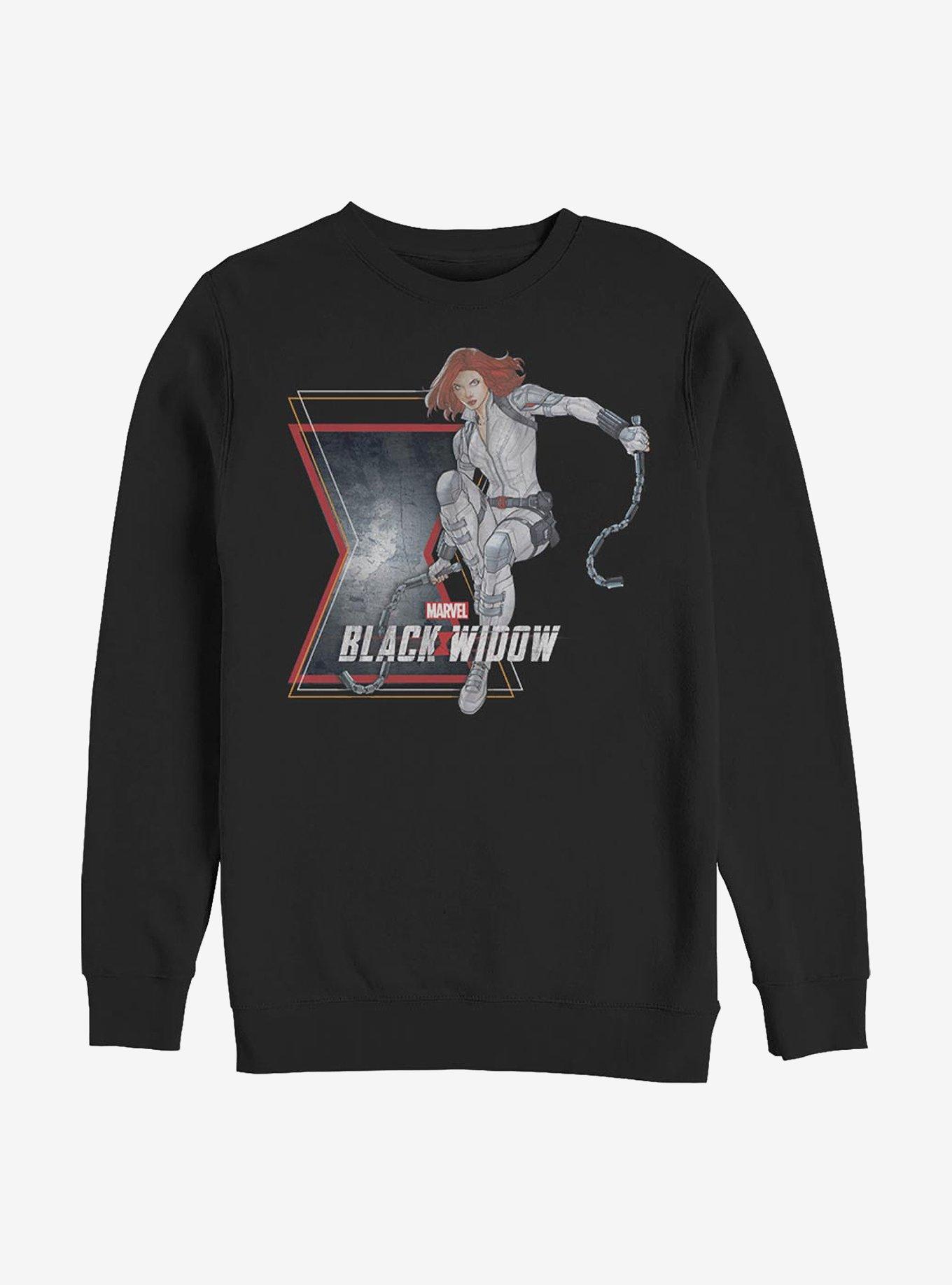 Marvel Black Widow Widow Stun Crew Sweatshirt, BLACK, hi-res
