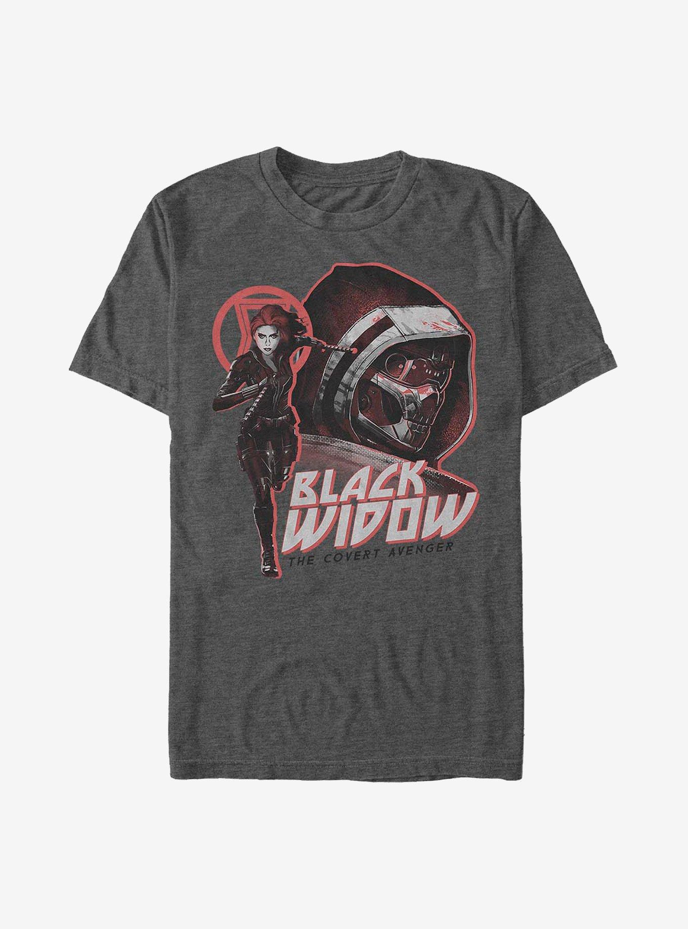 Marvel Black Widow Covert Avenger T-Shirt, CHAR HTR, hi-res