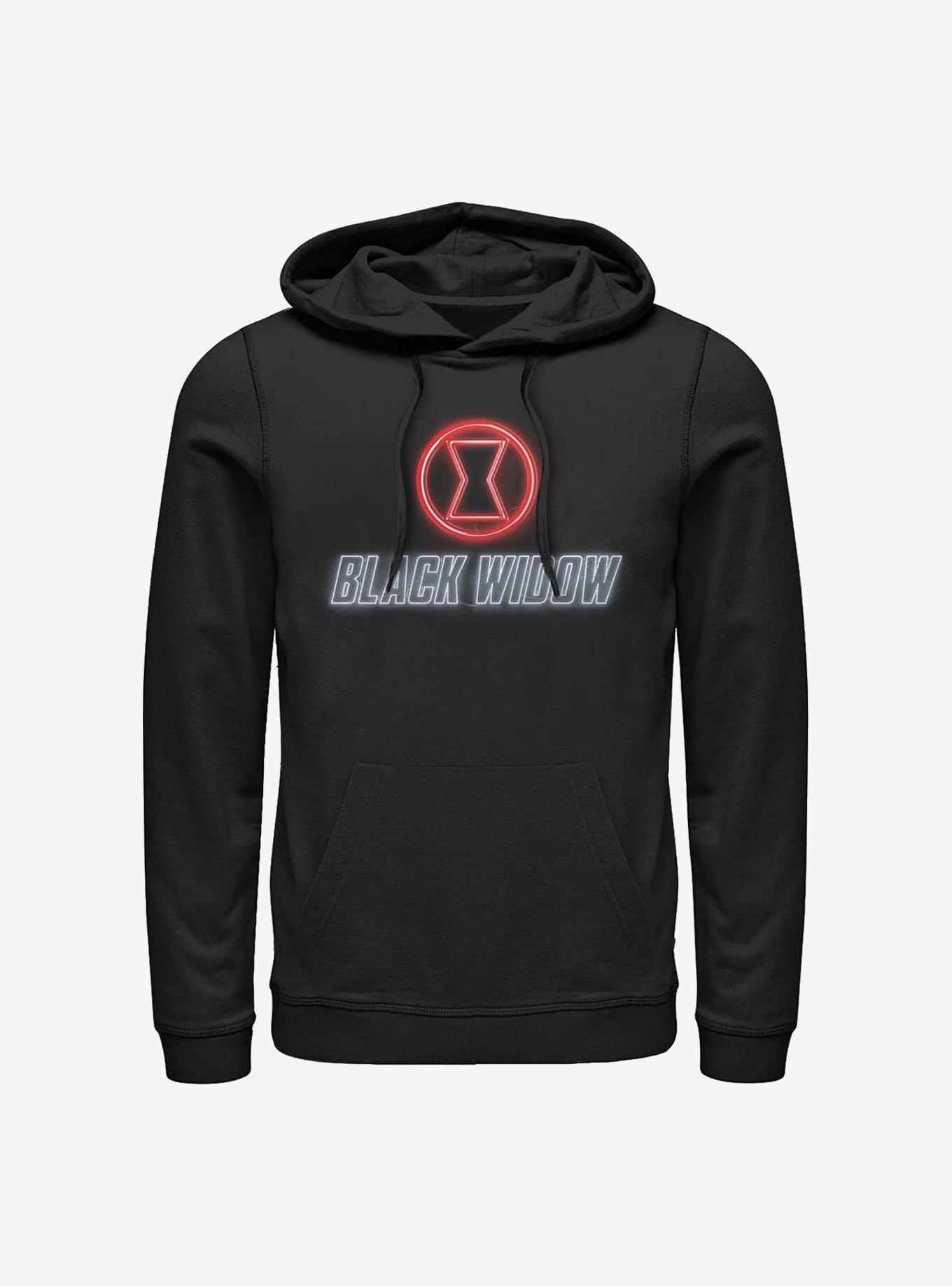 Marvel Black Widow Neon Hoodie, BLACK, hi-res