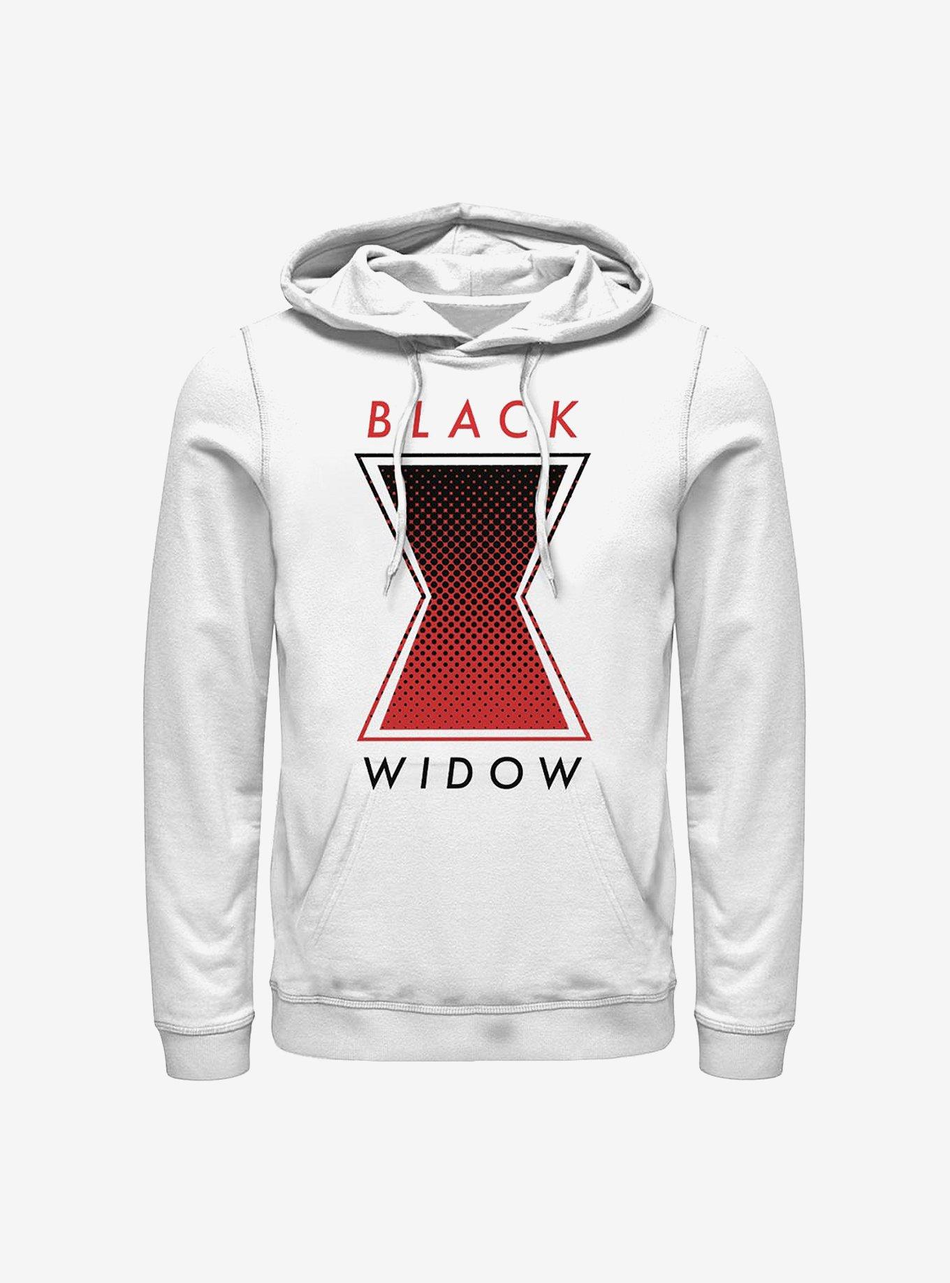 Marvel Black Widow Haftone Symbol Hoodie, WHITE, hi-res