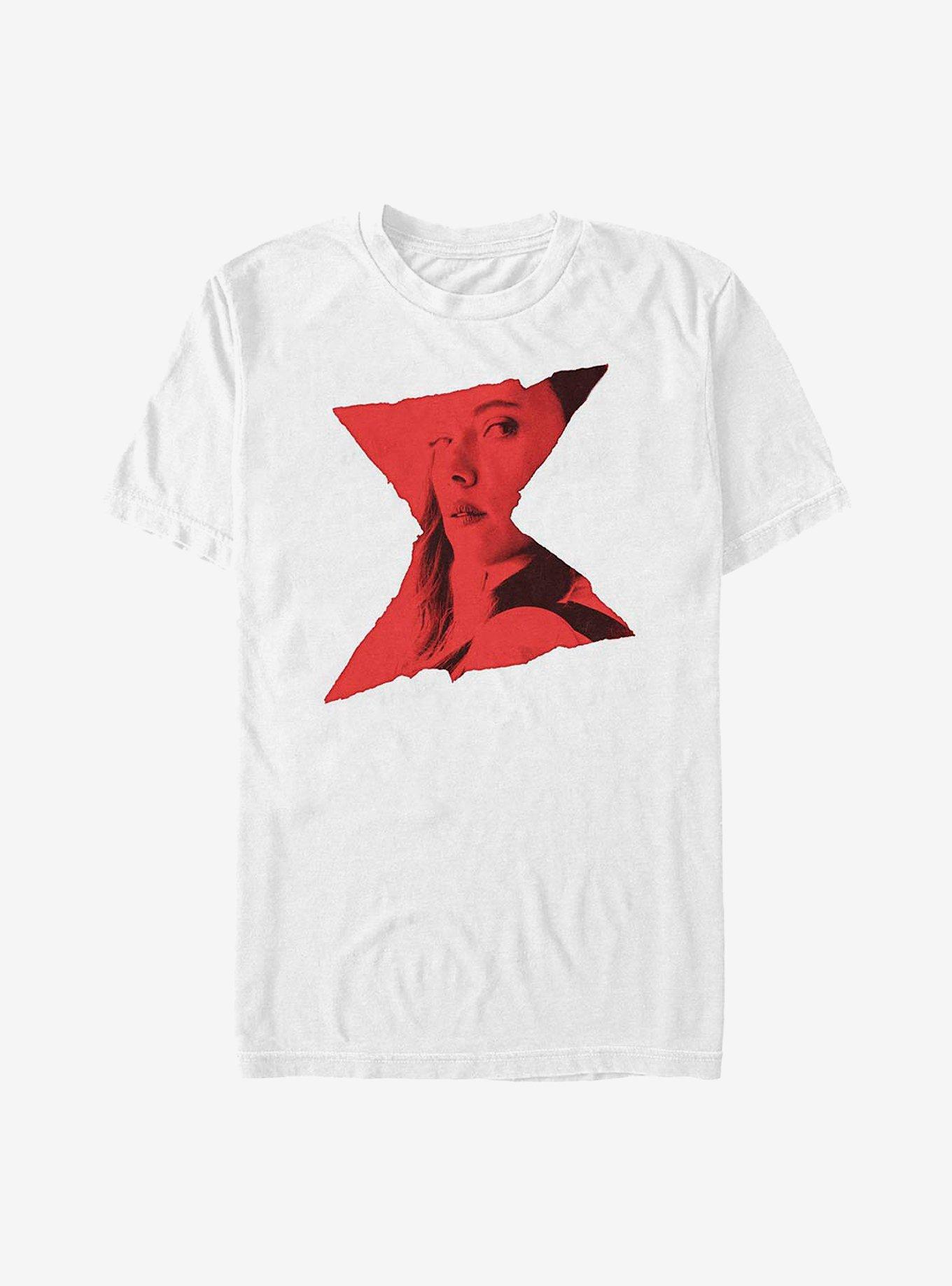 Marvel Black Widow Logo Overlay T-Shirt, WHITE, hi-res