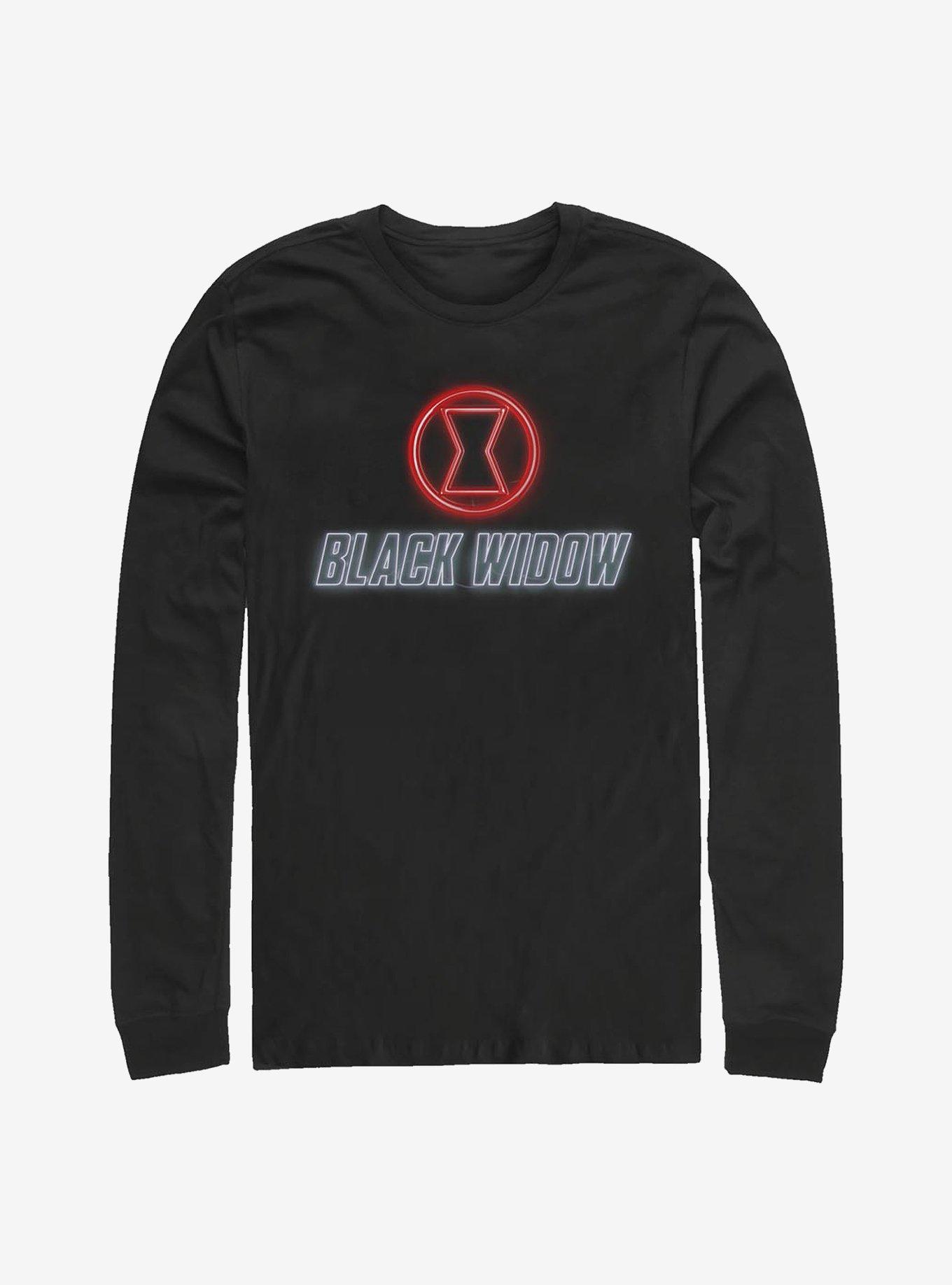 Marvel Black Widow Neon Long-Sleeve T-Shirt, BLACK, hi-res