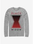 Marvel Black Widow Haftone Symbol Long-Sleeve T-Shirt, ATH HTR, hi-res