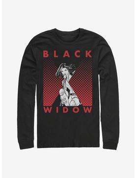 Marvel Black Widow Halftone Black Widow Long-Sleeve T-Shirt, , hi-res