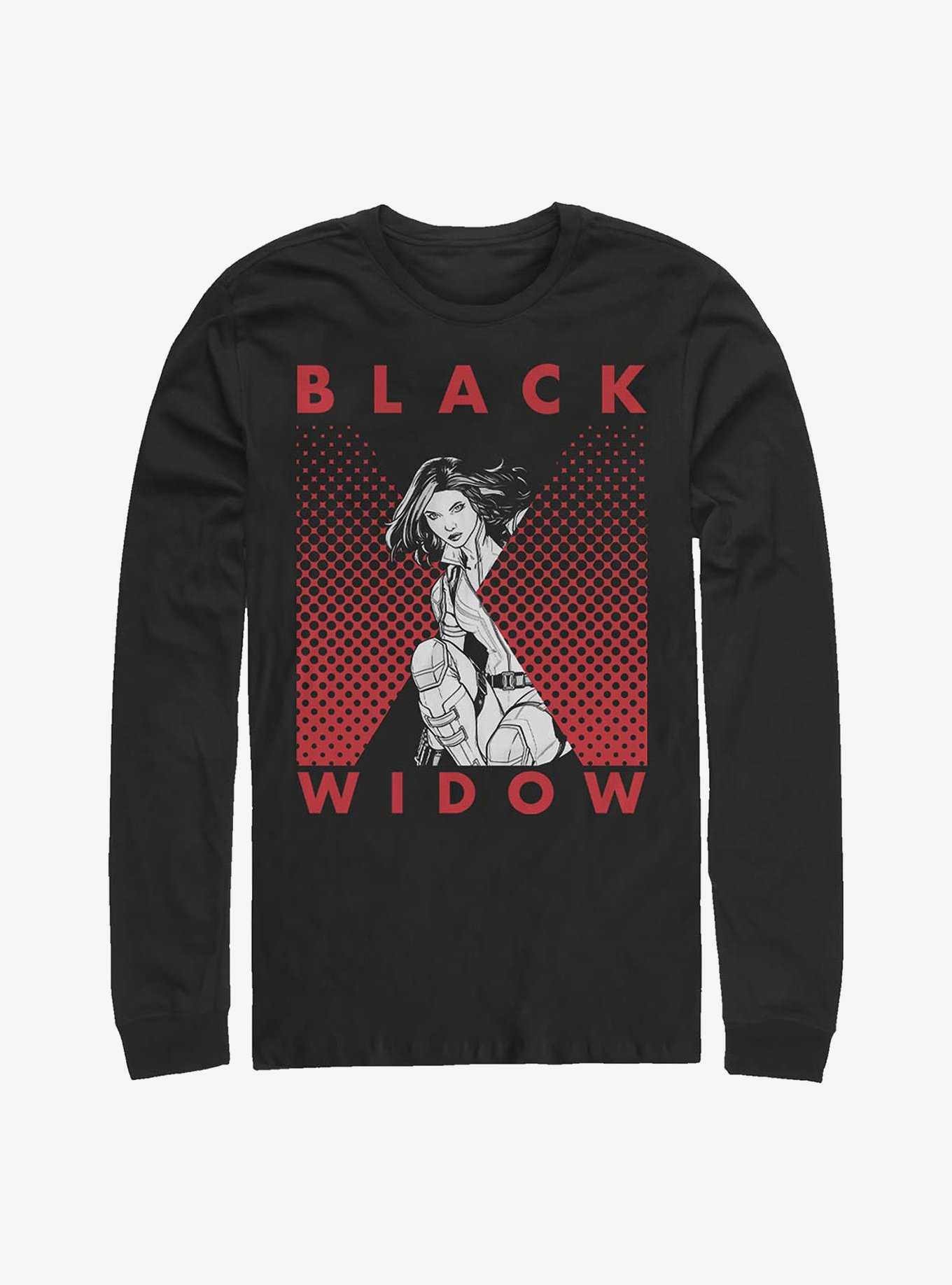 Marvel Black Widow Halftone Black Widow Long-Sleeve T-Shirt, , hi-res